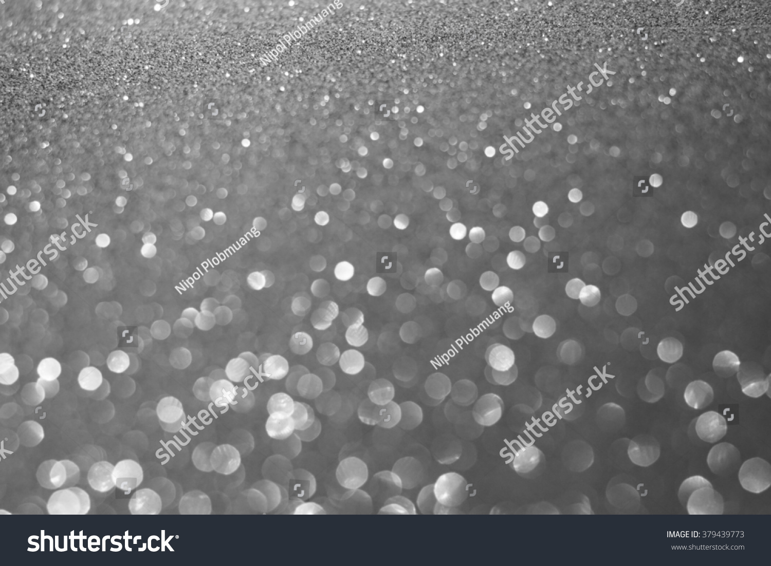 Silver And Grey Glitter Bokeh Texture Abstract Background Stock Photo