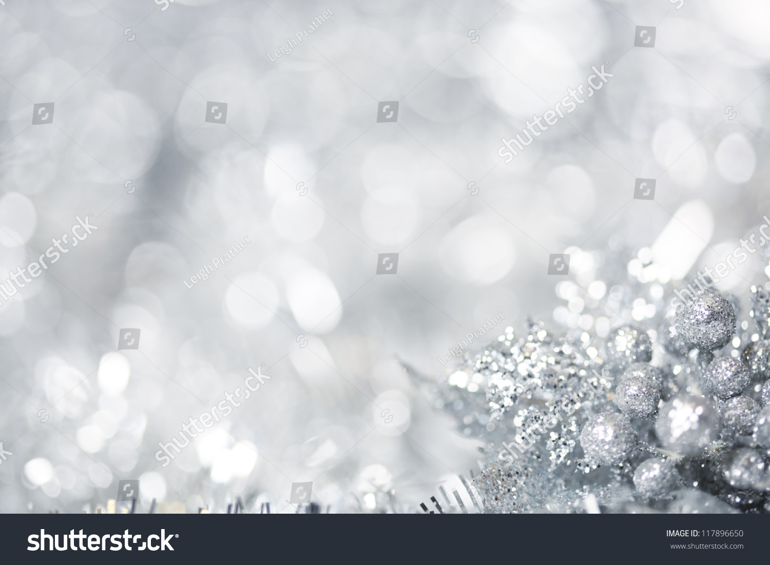 Silver Christmas Background Stock Photo 117896650 - Shutterstock