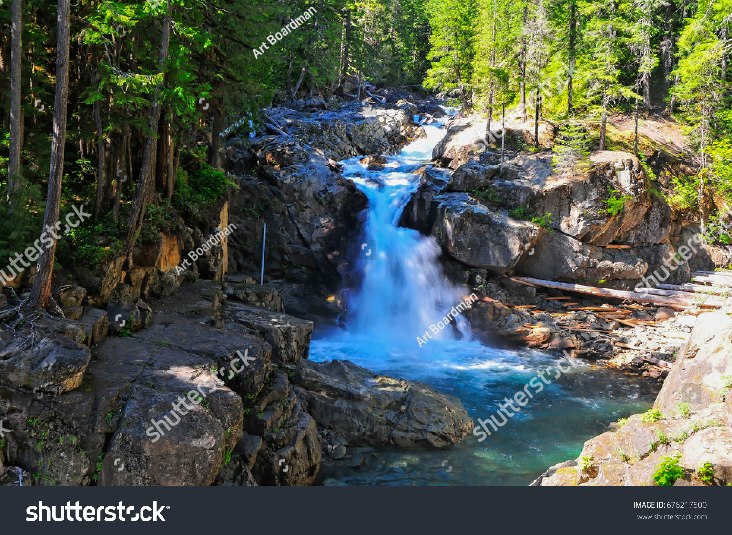 Silver Falls Mt Rainier National Park Stock Photo Edit Now