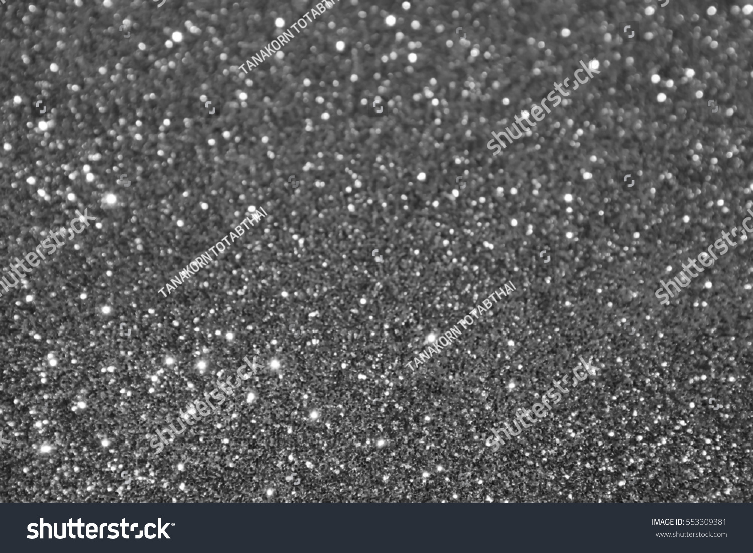 Silver Glitter Background Bokeh Abstract Stock Photo 553309381