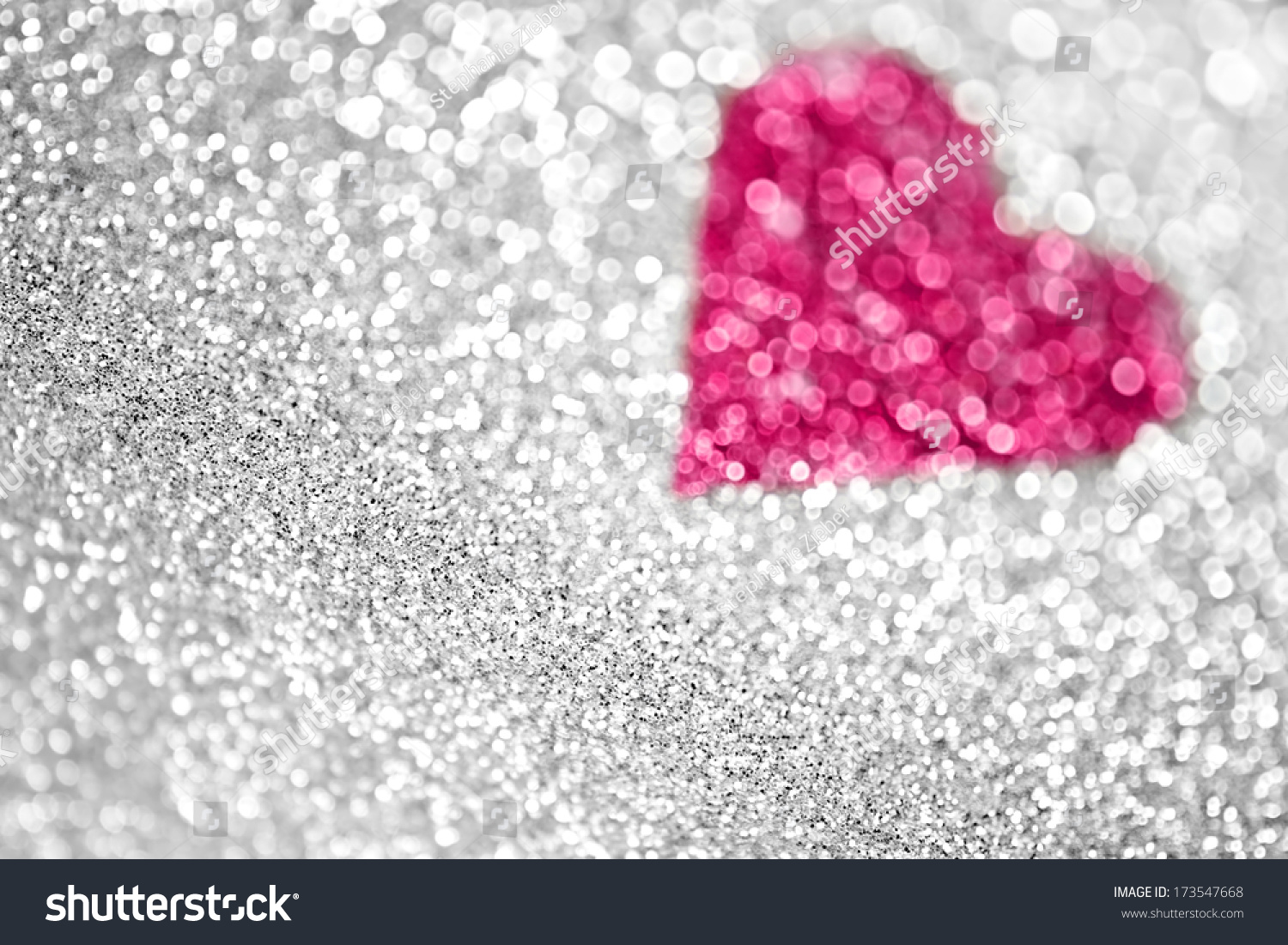 Silver Glitter Sparkle Confetti Background Pink Stock Photo 173547668 ...