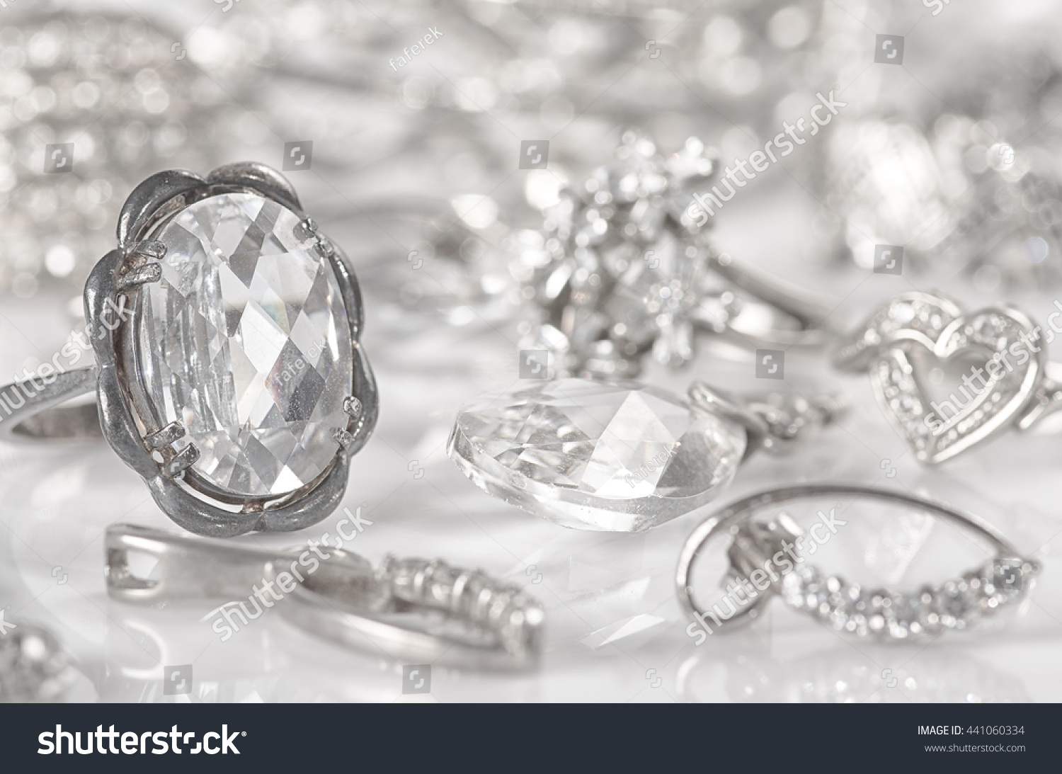 Silver Jewelry Stock Photo 441060334 Shutterstock