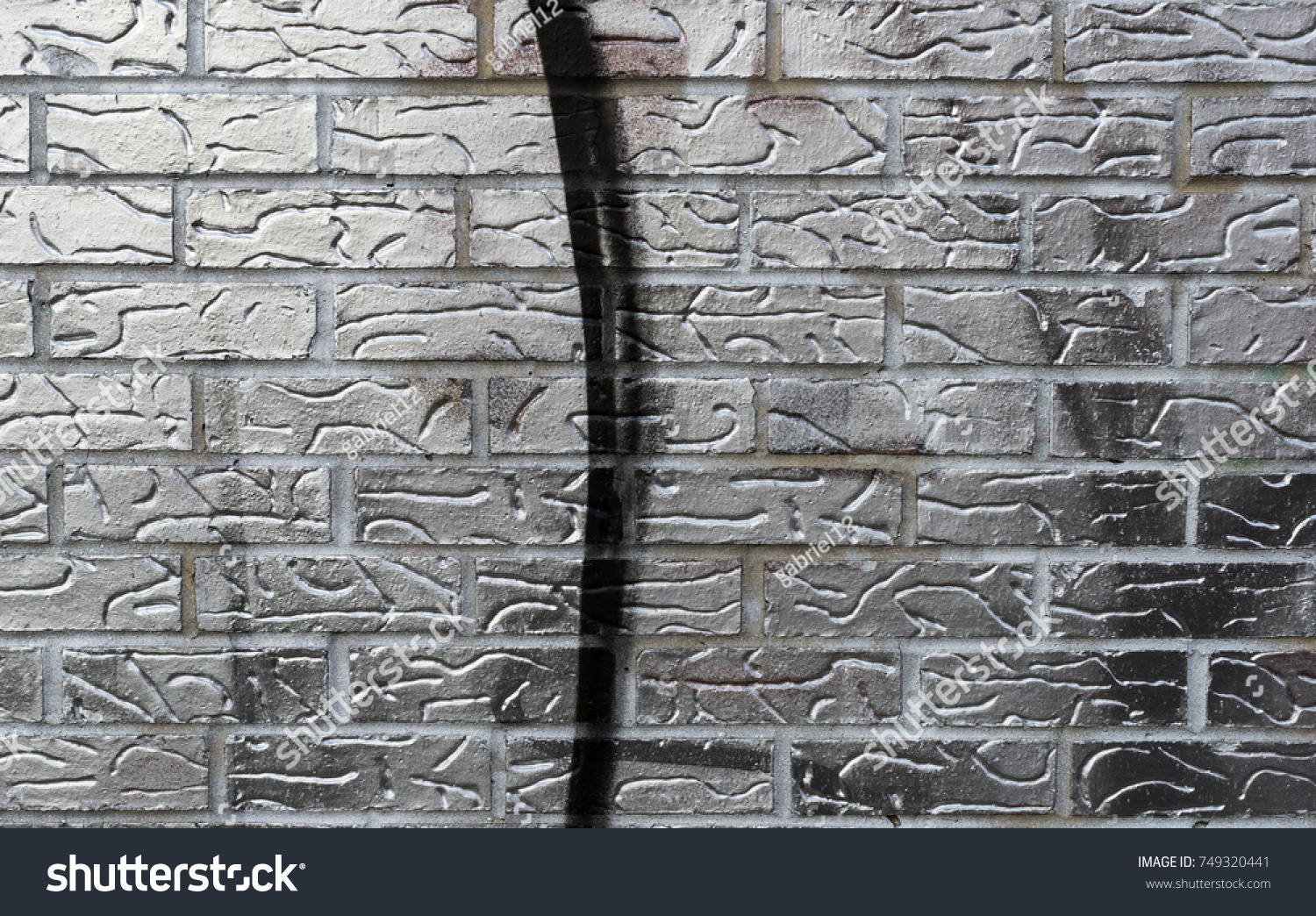 Silver Paint Painted Brick Wall Background Stock Photo Royalty Free