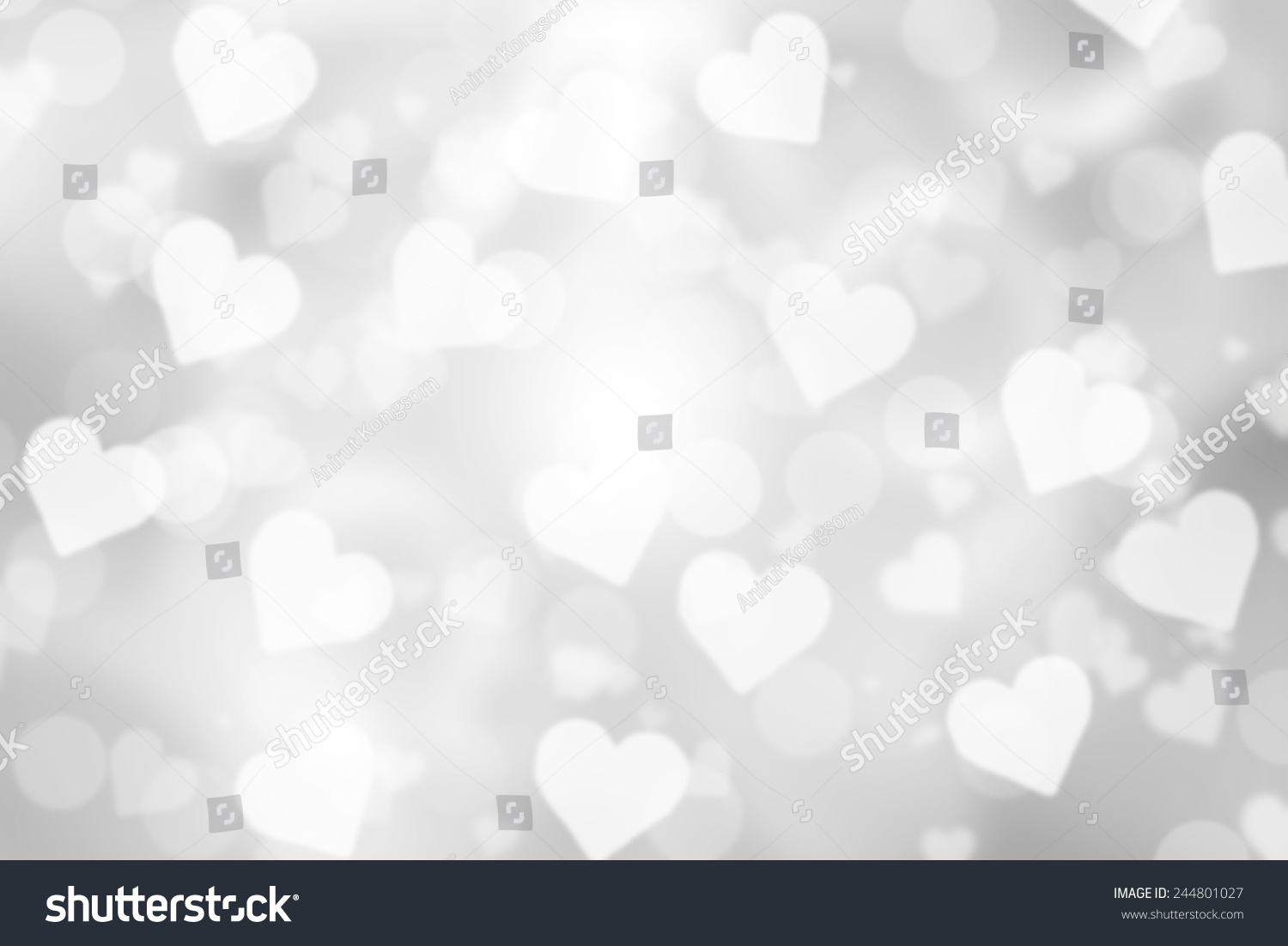 Silver Valentine Sparkle Bokeh Background Bokeh Stock Illustration 