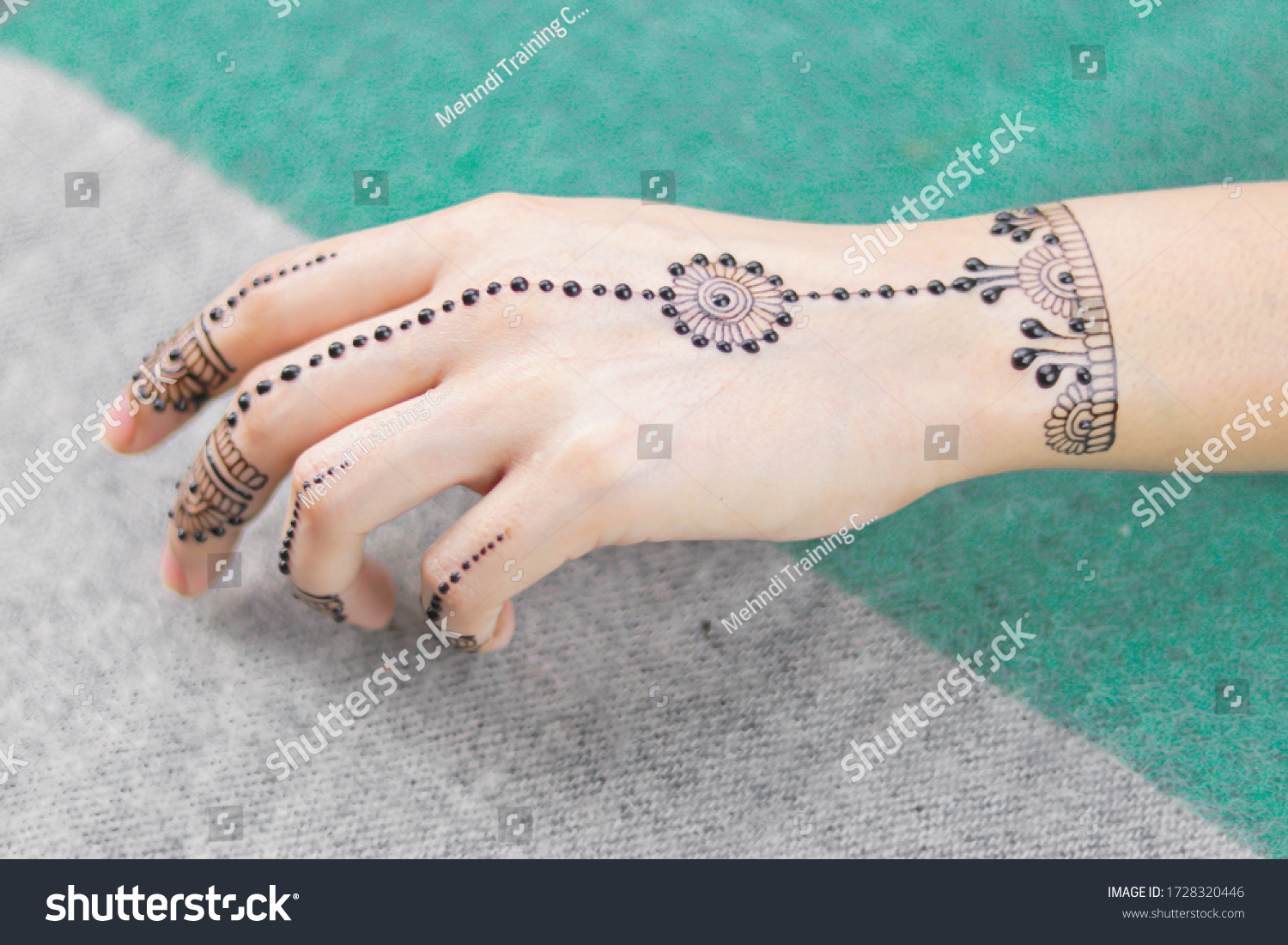 Simple Back Hand Mehndi Design On Stock Photo Edit Now