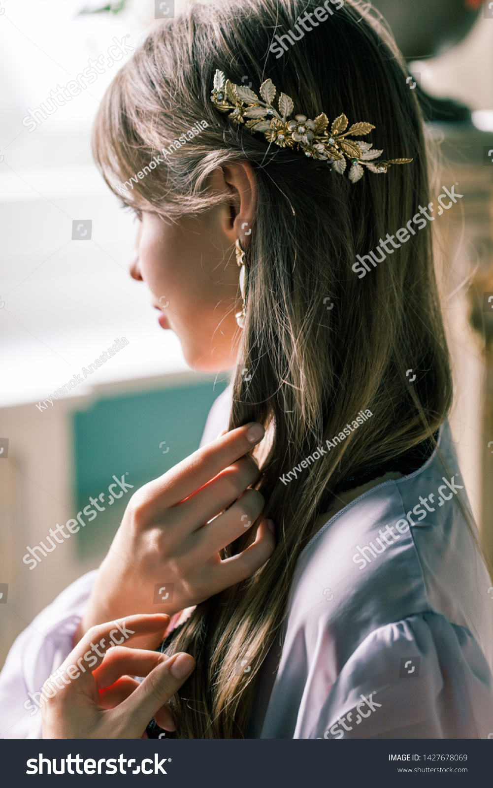 Simple Easy Hairstyle Long Hair Every Stock Photo Edit Now