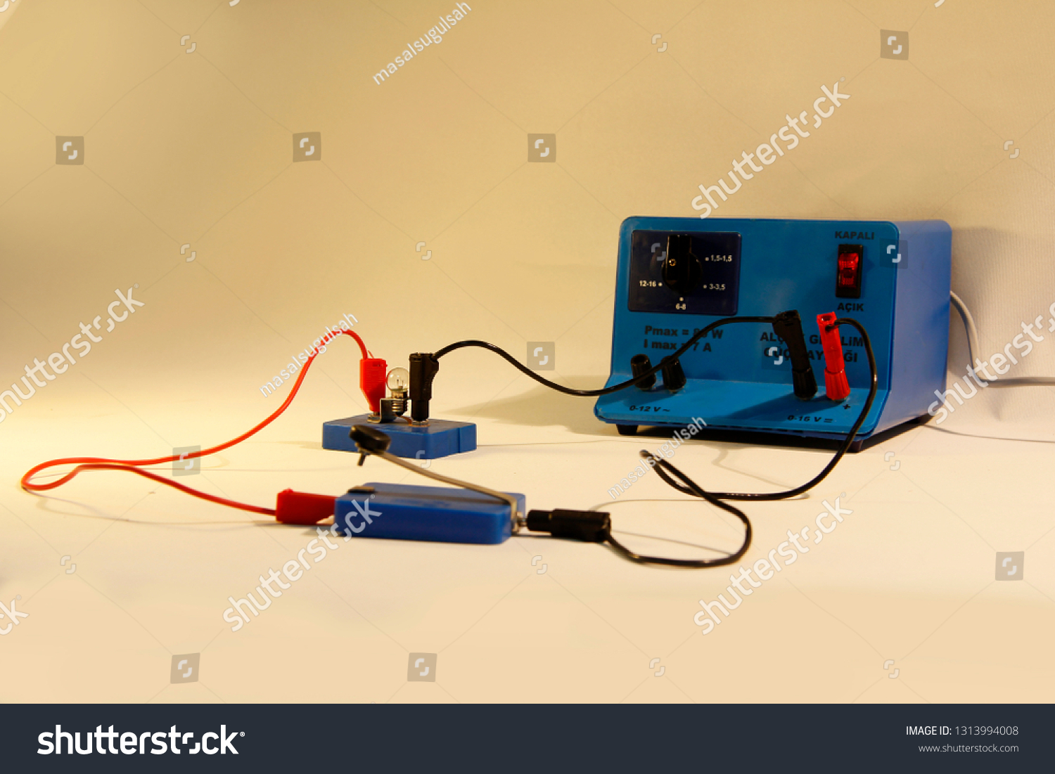 Simple Electrical Circuit Experiment Electrical Key Stock Photo Edit Now 1313994008