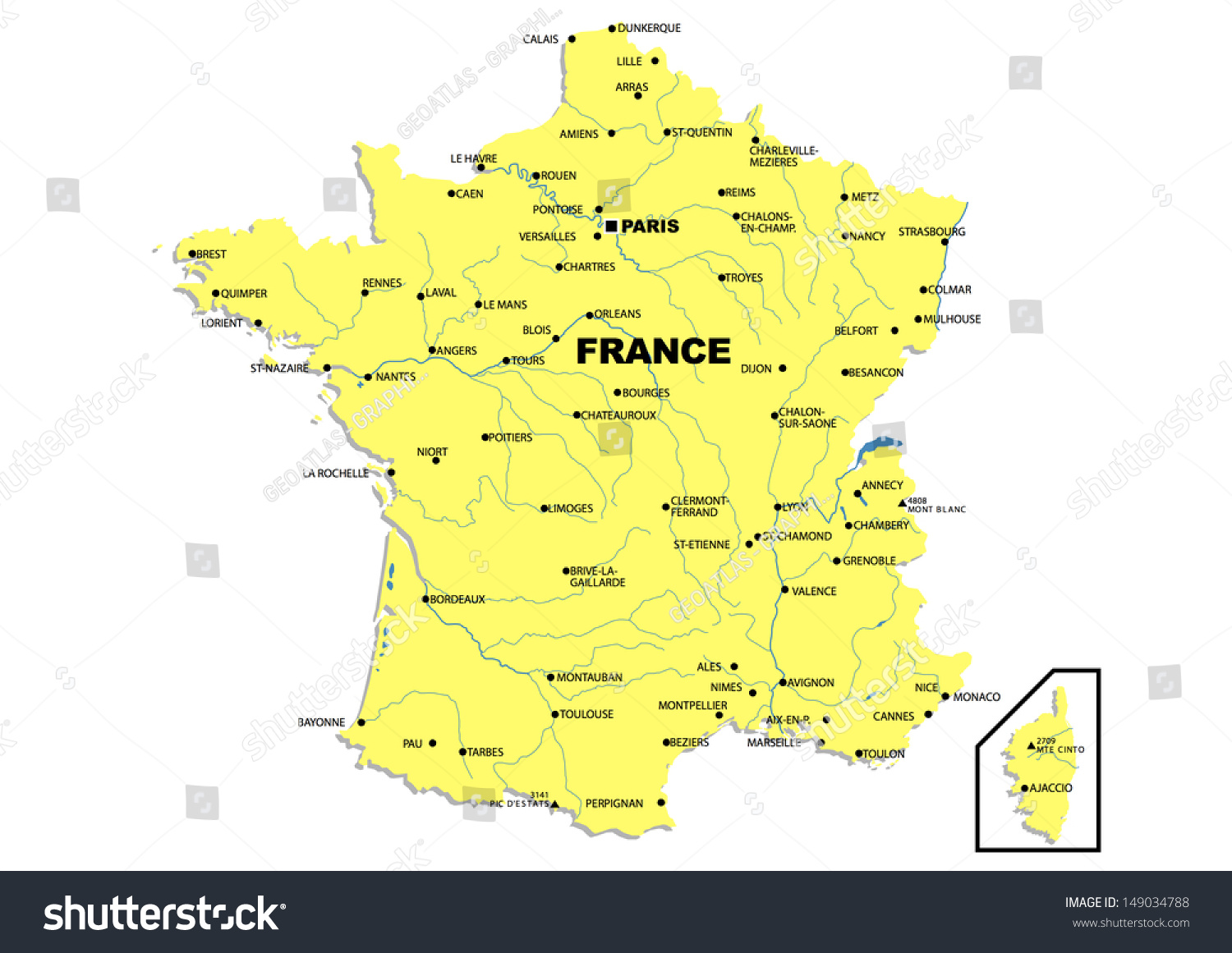 Map Of France Simple Simple Map France Stock Illustration 149034788 | Shutterstock