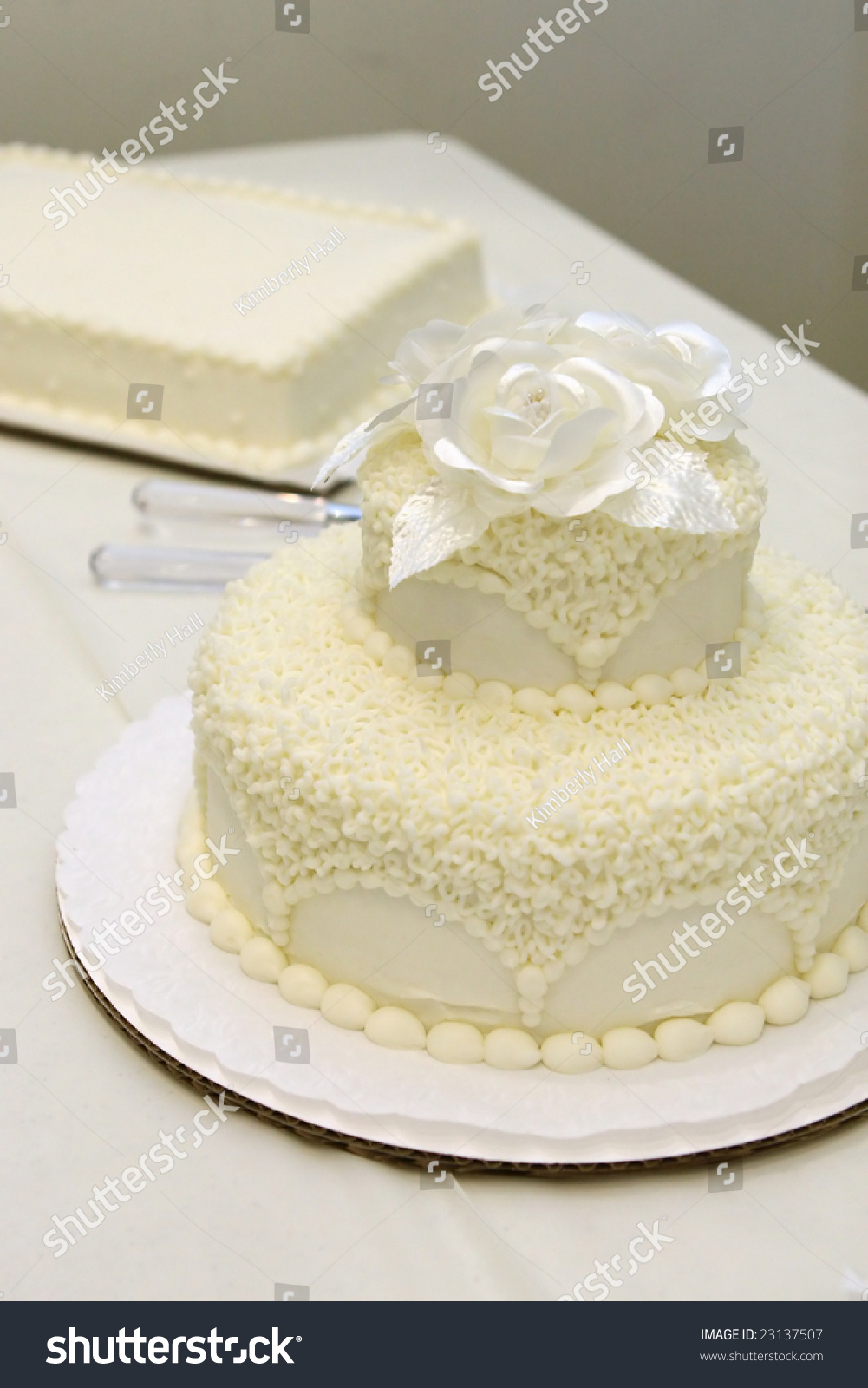 Simple Wedding Cake Reception Stock Photo Edit Now