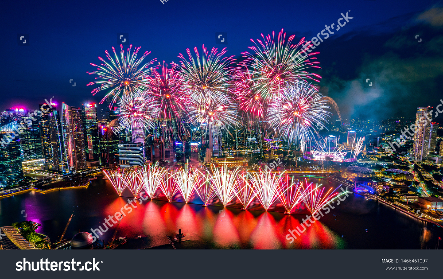 Singapore July 2019 Ndp Rehearsal Firework Stock Photo Edit Now 1466461097 [ 945 x 1500 Pixel ]