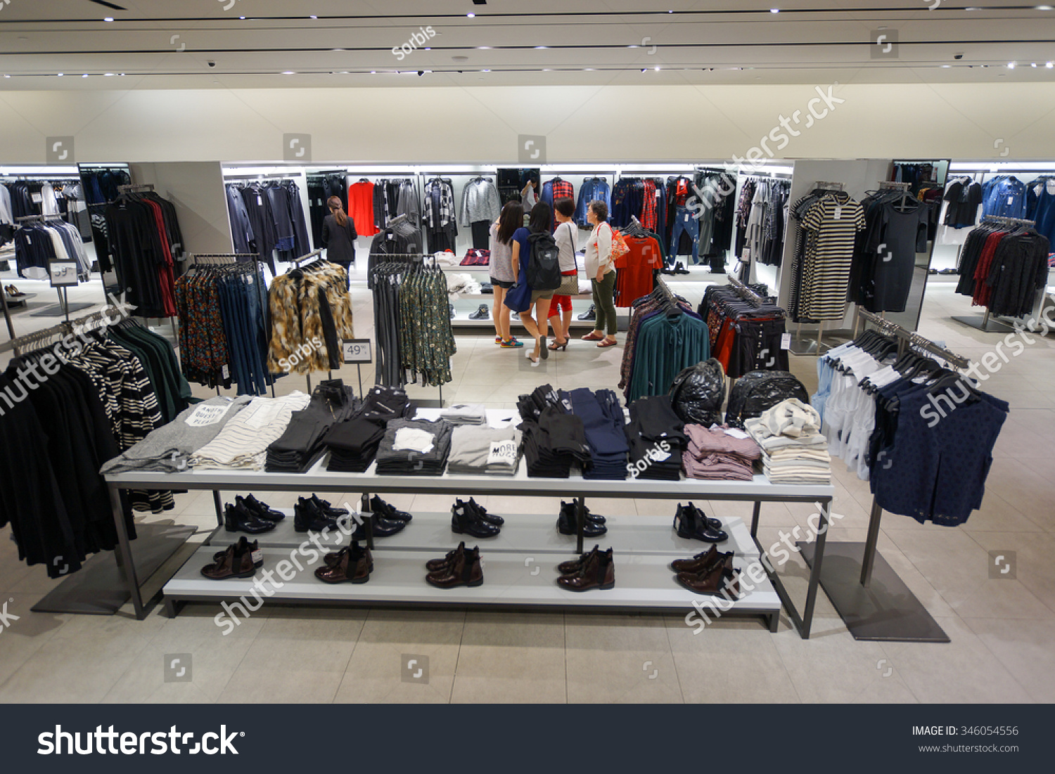 Singapore - November 08, 2015: Interior Of Zara Store. Zara Is A ...