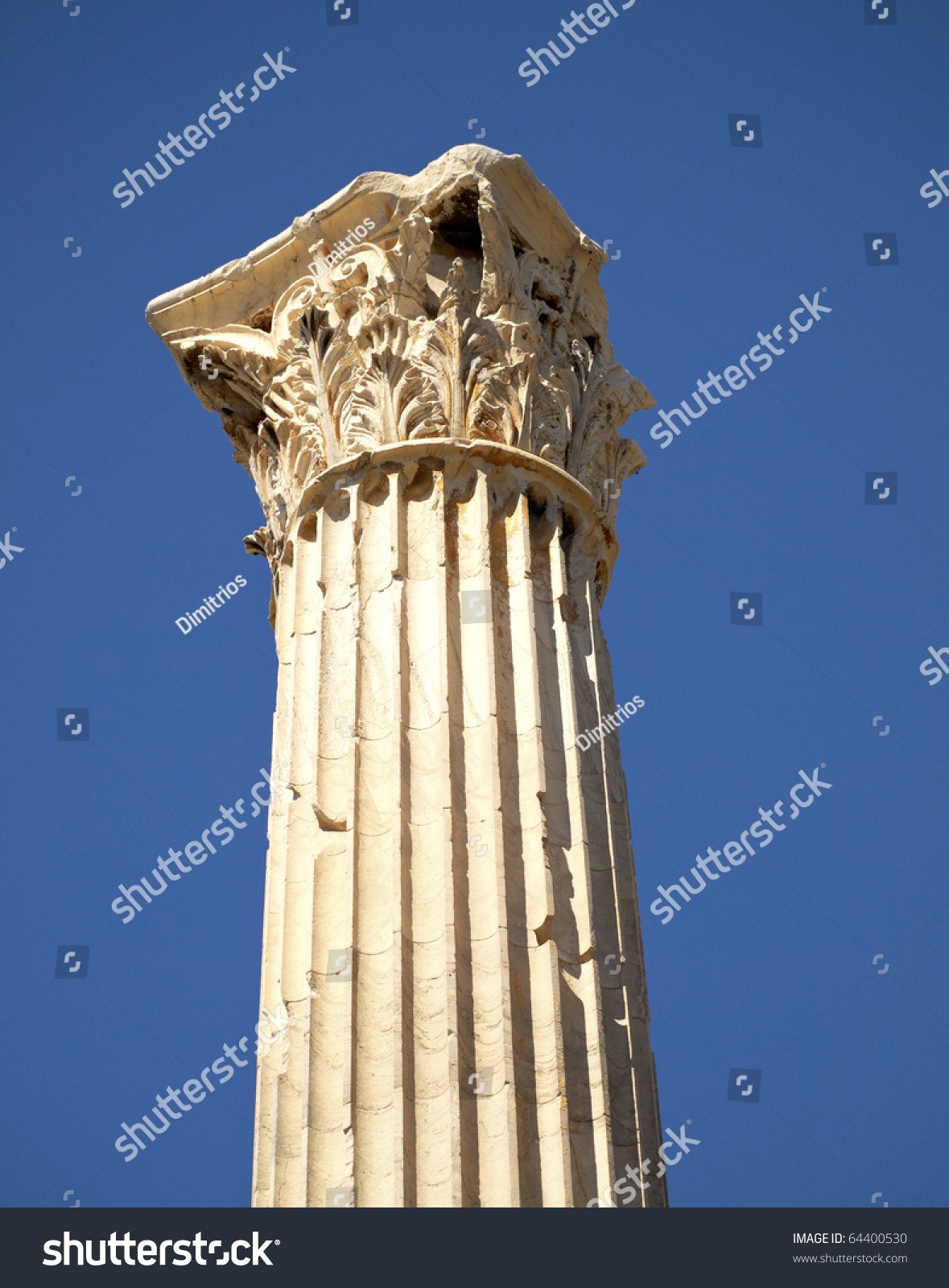 Single Archaic Column, Corinthian Order Stock Photo 64400530 : Shutterstock