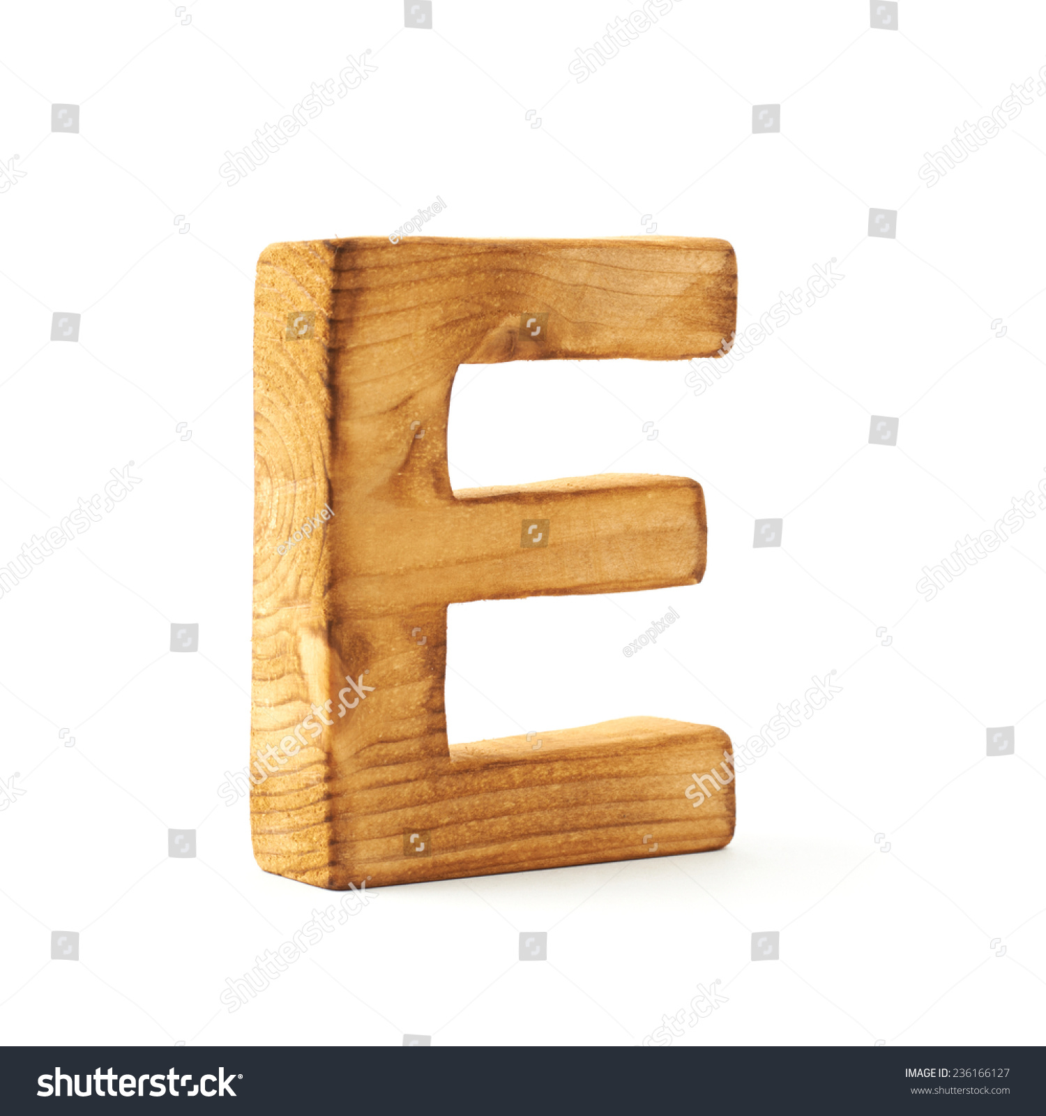 Azzure Wood Letter E 
