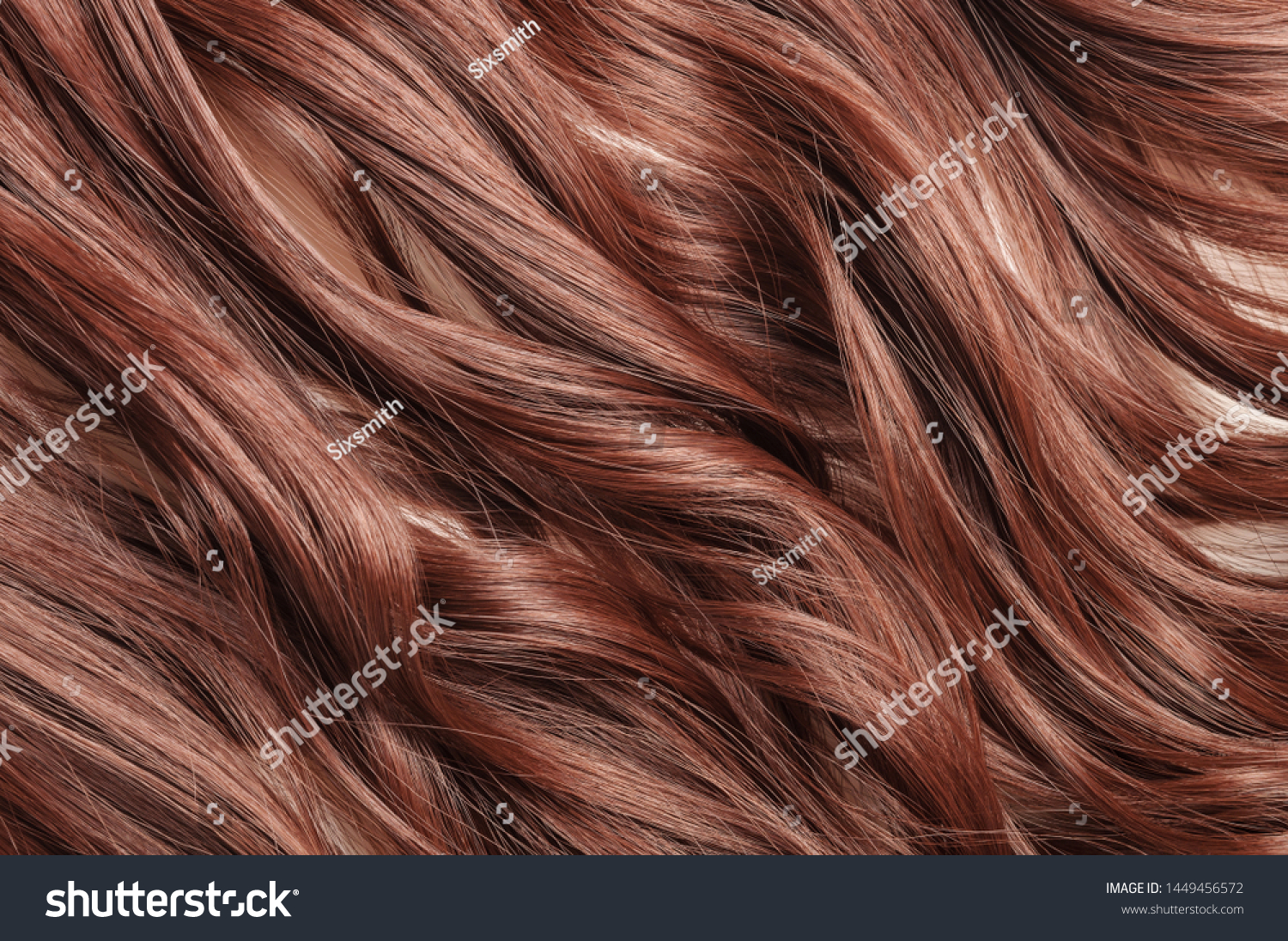 Single Piece Clip Dark Auburn Wavy Stock Photo Edit Now 1449456572