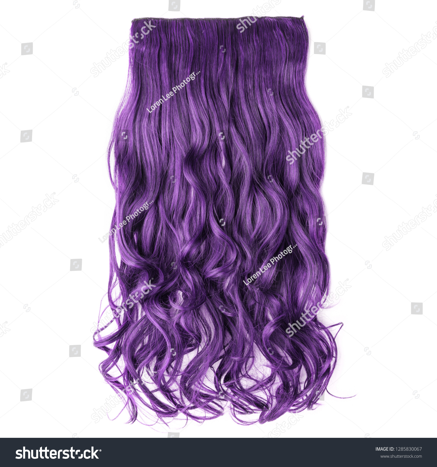 Single Piece Clip Purple Color Wavy Stock Photo Edit Now 1285830067