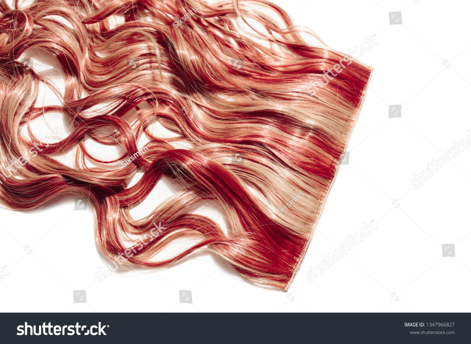 Single Piece Clip Wavy Red Mix Stock Photo Edit Now 1347966827