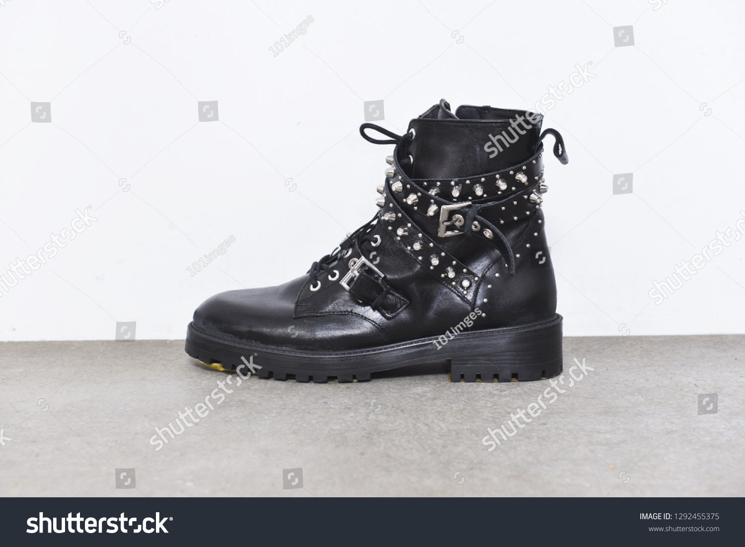 Single Punk Rock Shoes Isolatedgray Background Stock Photo Edit Now