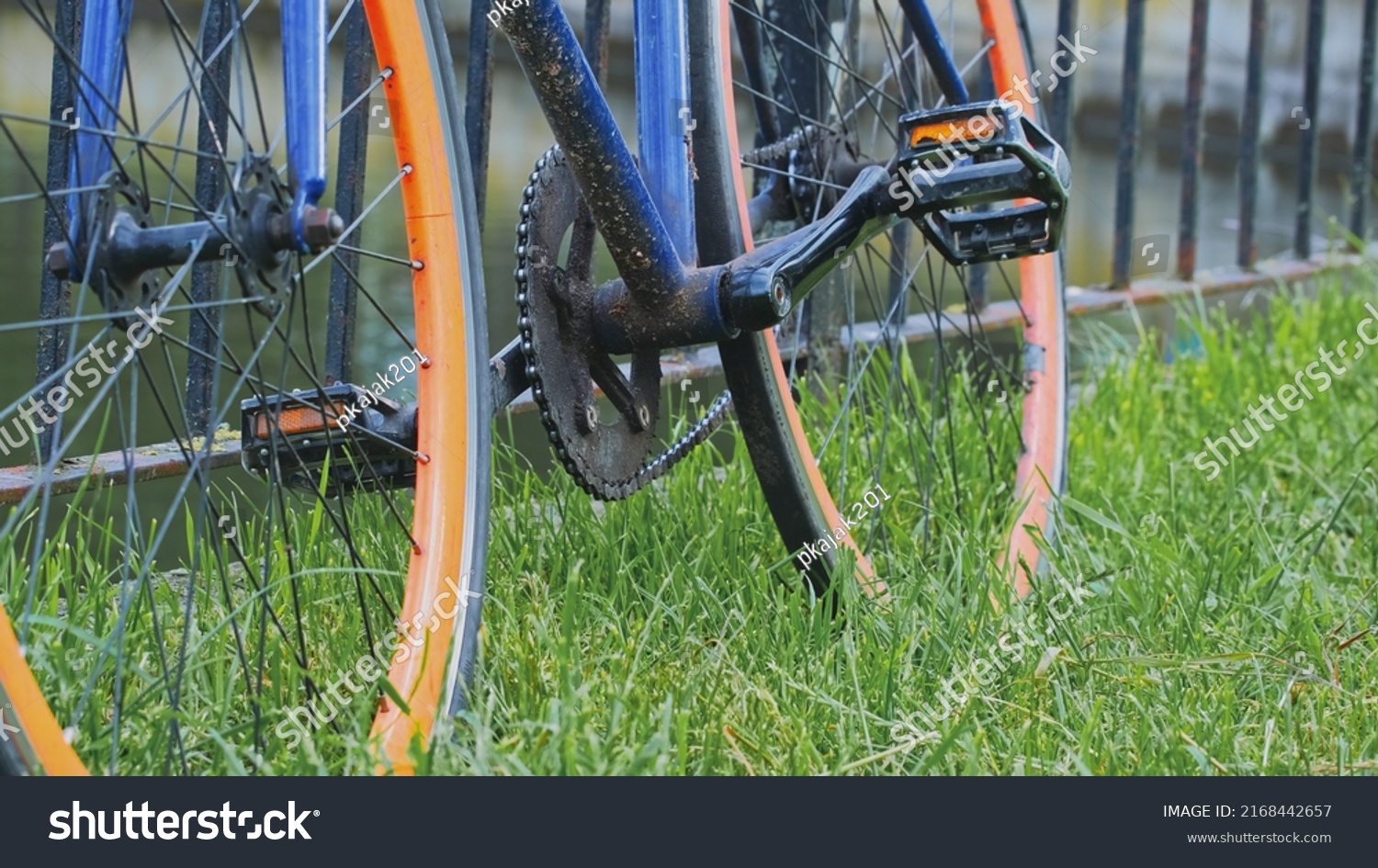 3,179 Bike On Railings Images, Stock Photos & Vectors 