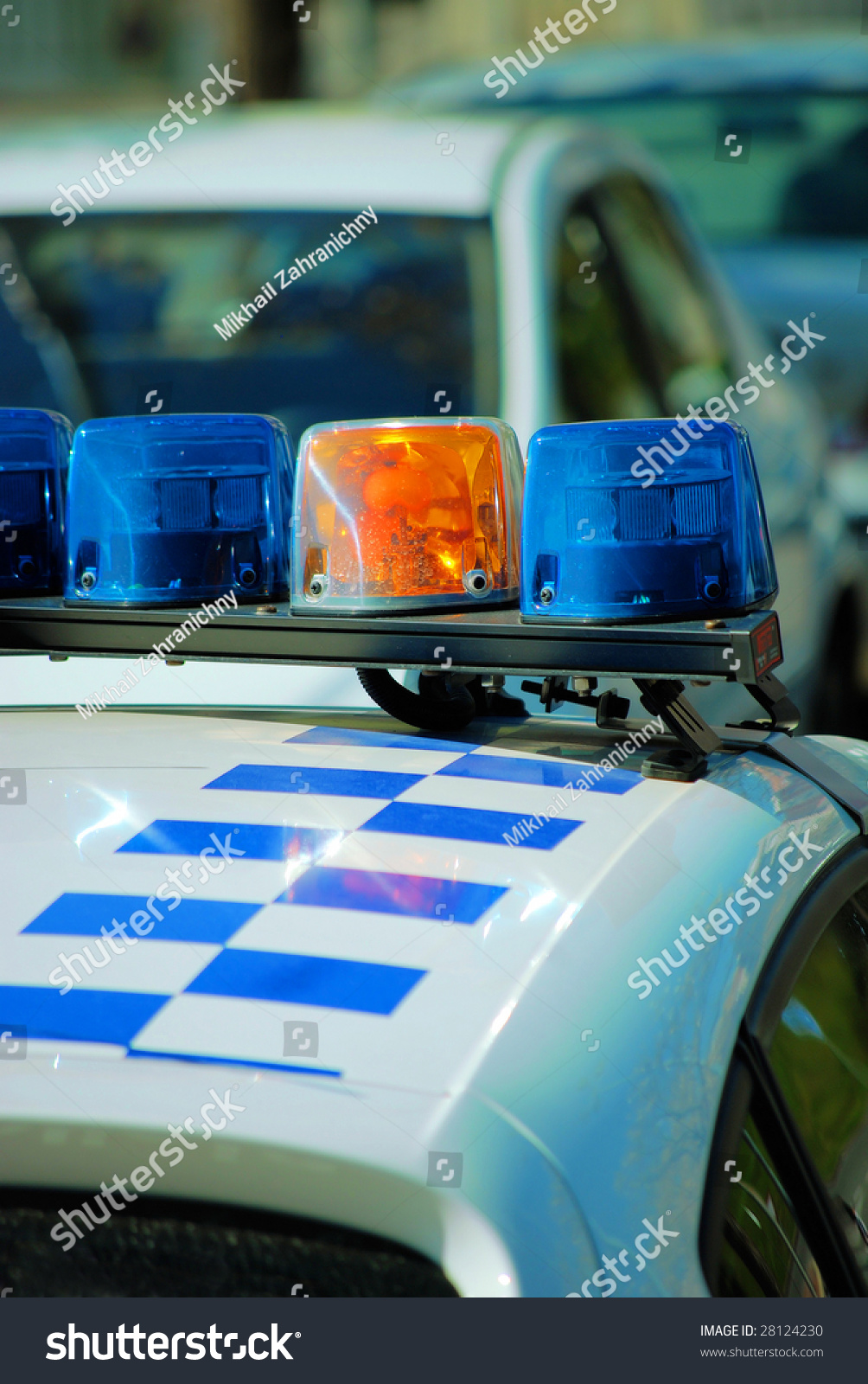 Siren Flasher By Police Car Stock Photo 28124230 | Shutterstock