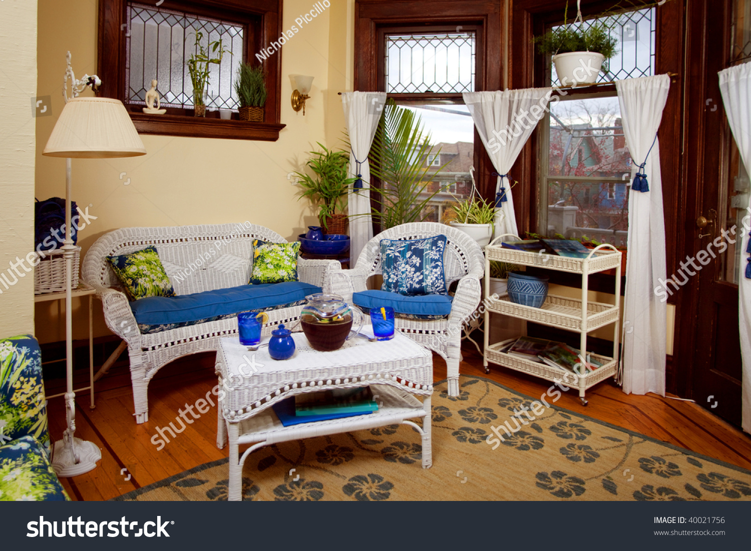 Sitting Room Sunroom Wicker Furniture Stock Photo Edit Now 40021756
