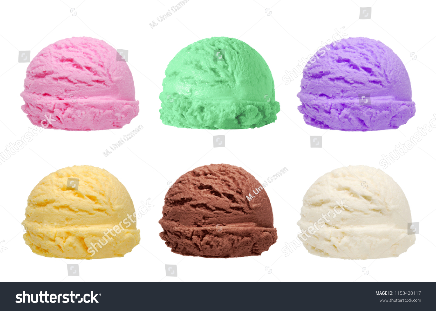 different color ice cream