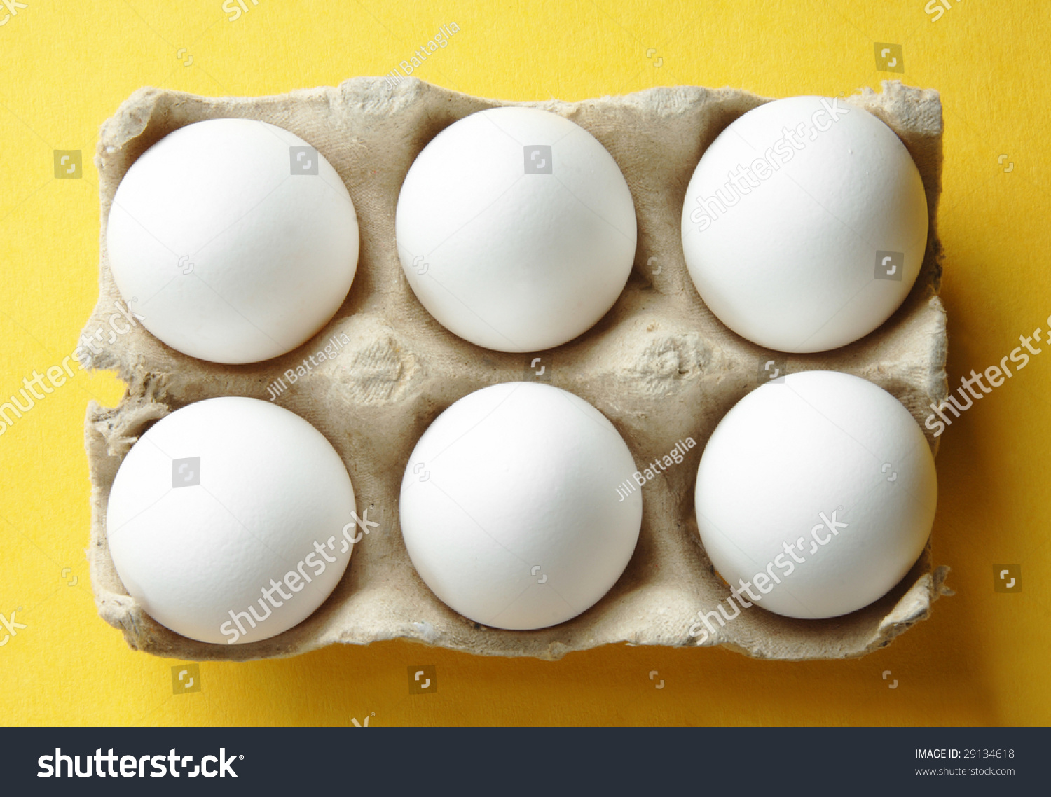 Download Six Eggs Open Carton On Yellow Transportation Stock Image 29134618 PSD Mockup Templates