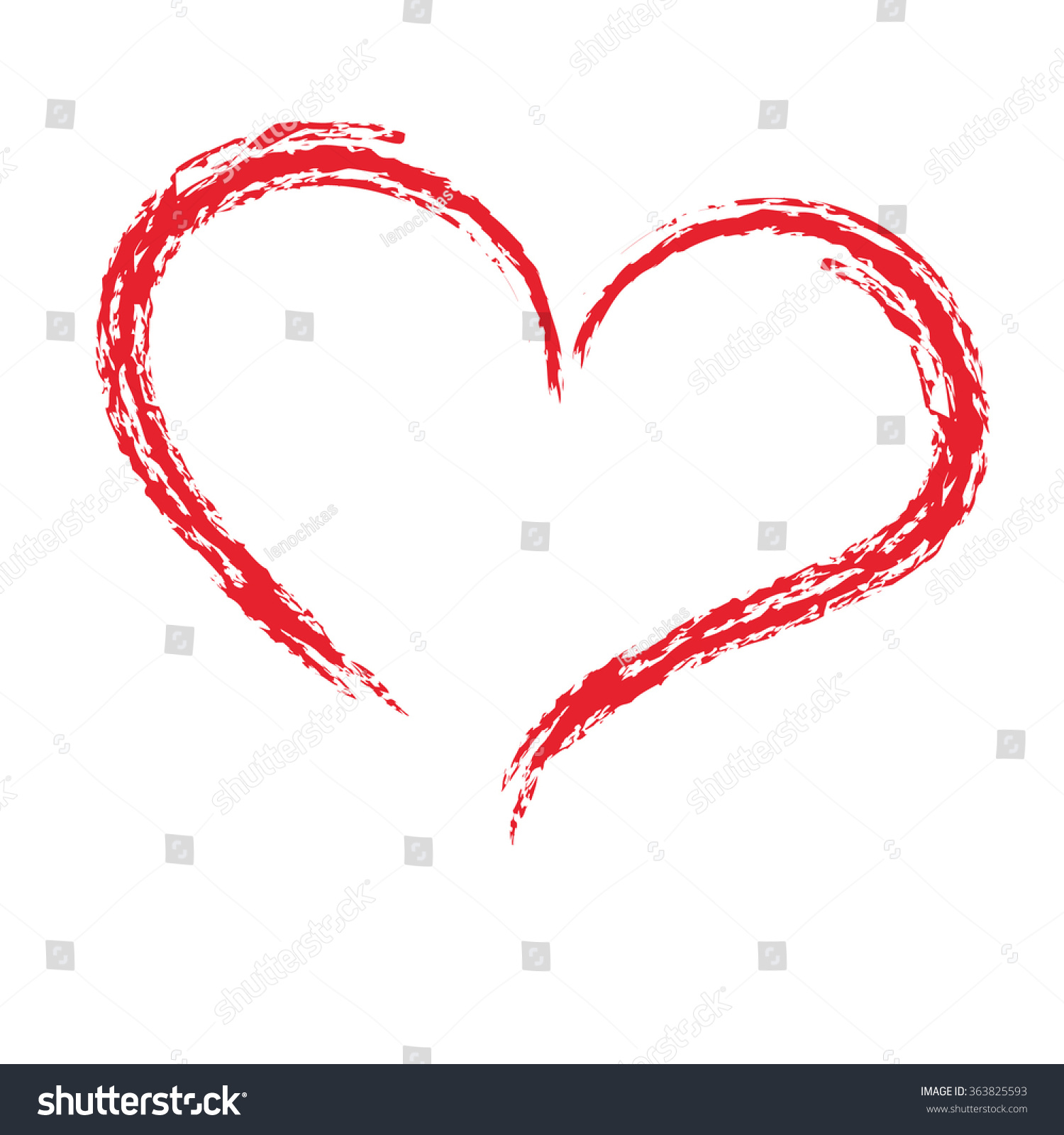 Sketch Heart Hand Drawn Raster Stock Illustration 363825593 - Shutterstock