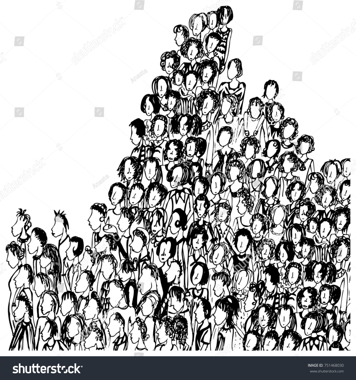 how to draw a crowd of stick figures