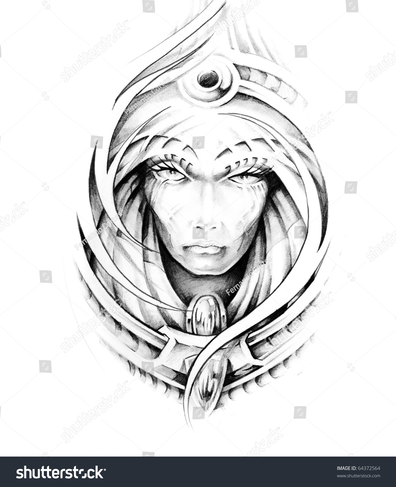 Sketch Tattoo Art Stock Illustration 64372564 - Shutterstock