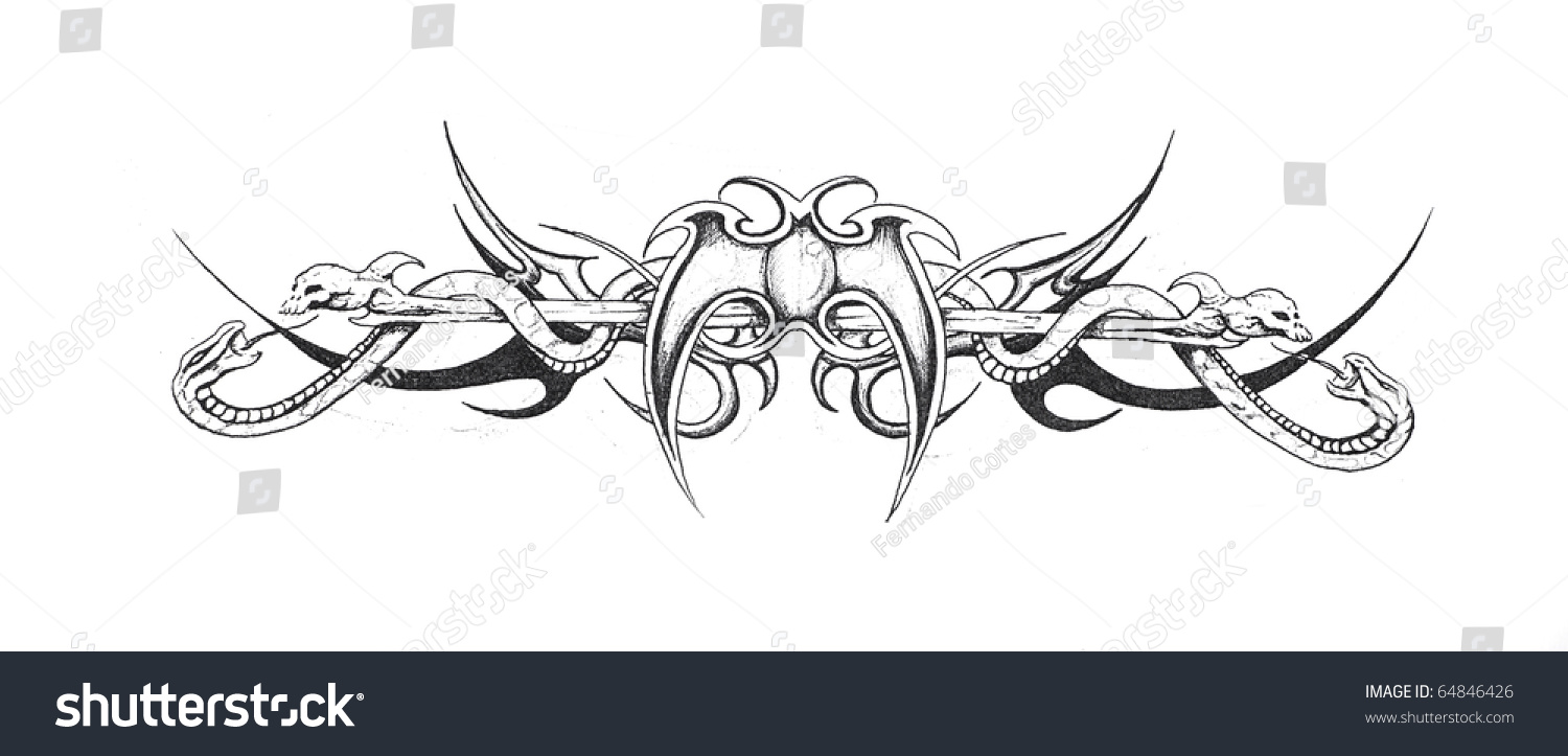 sketch tattoo art tribal design stock illustration 64846426 sketch tattoo art tribal design stock illustration 64846426