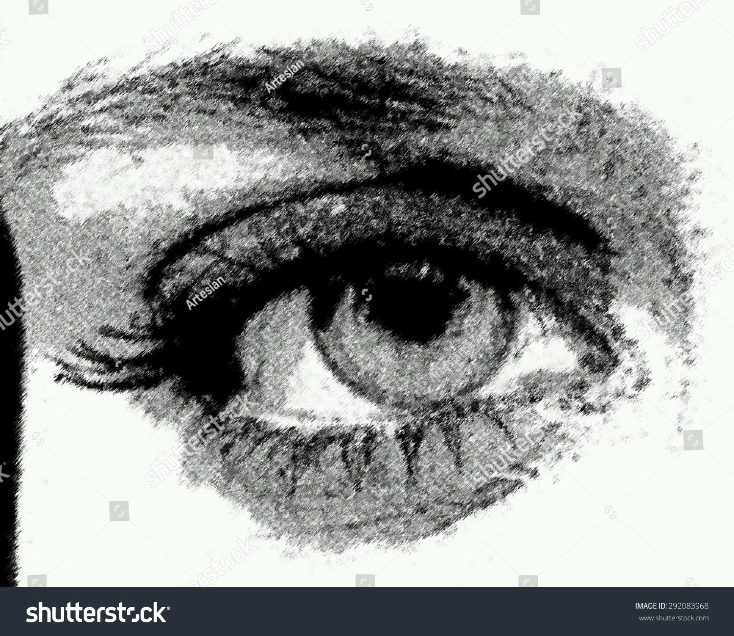 Sketch Womans Eye Stock Illustration 292083968 