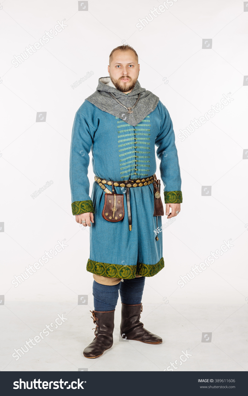 Slavic Soldier Dressed Historical Costume Image Stock Photo (Edit Now ...