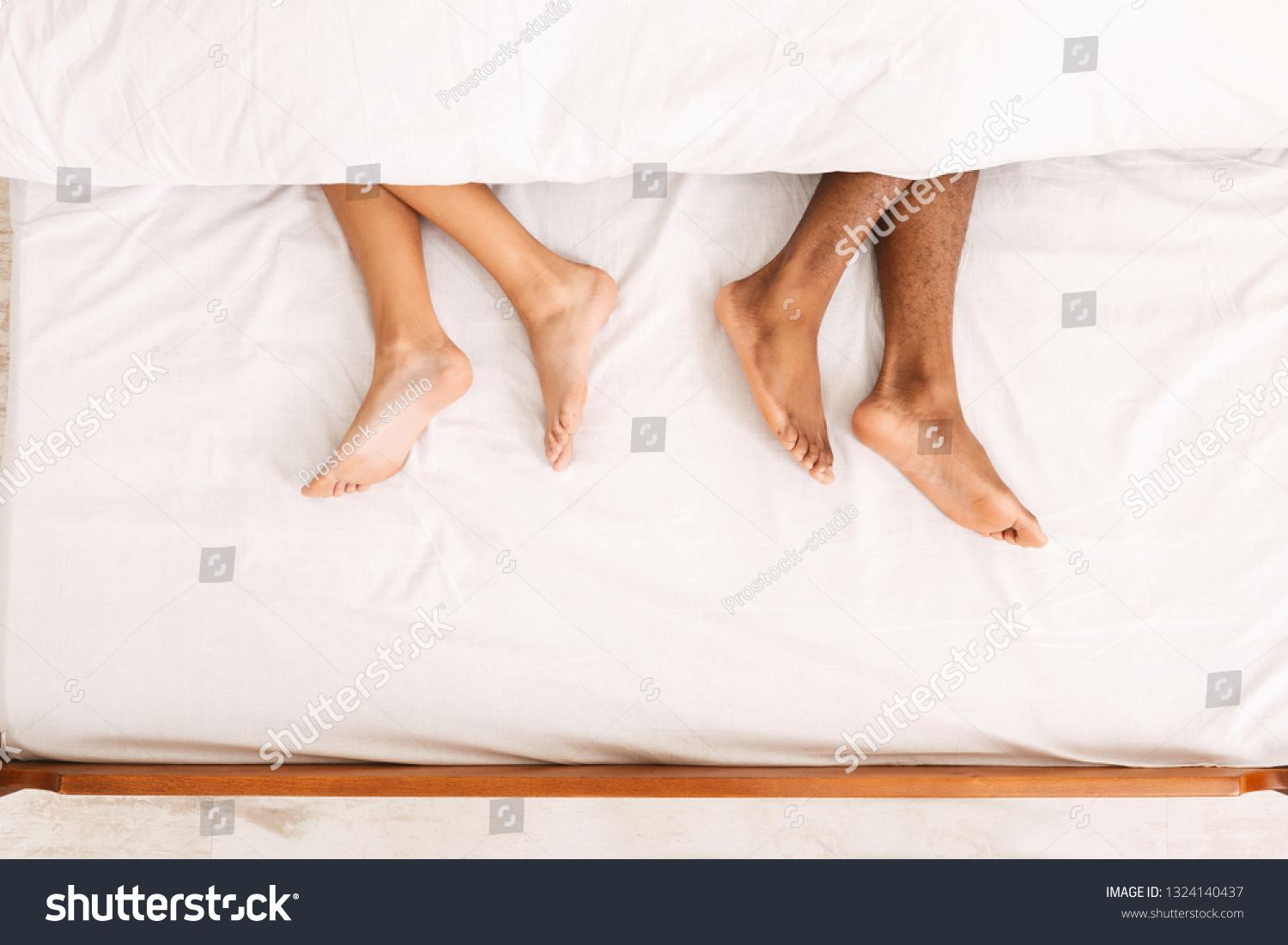 Sleeping Couple Male Female Bare Feet Arkistovalokuva 1324140437 Shutterstock 3317