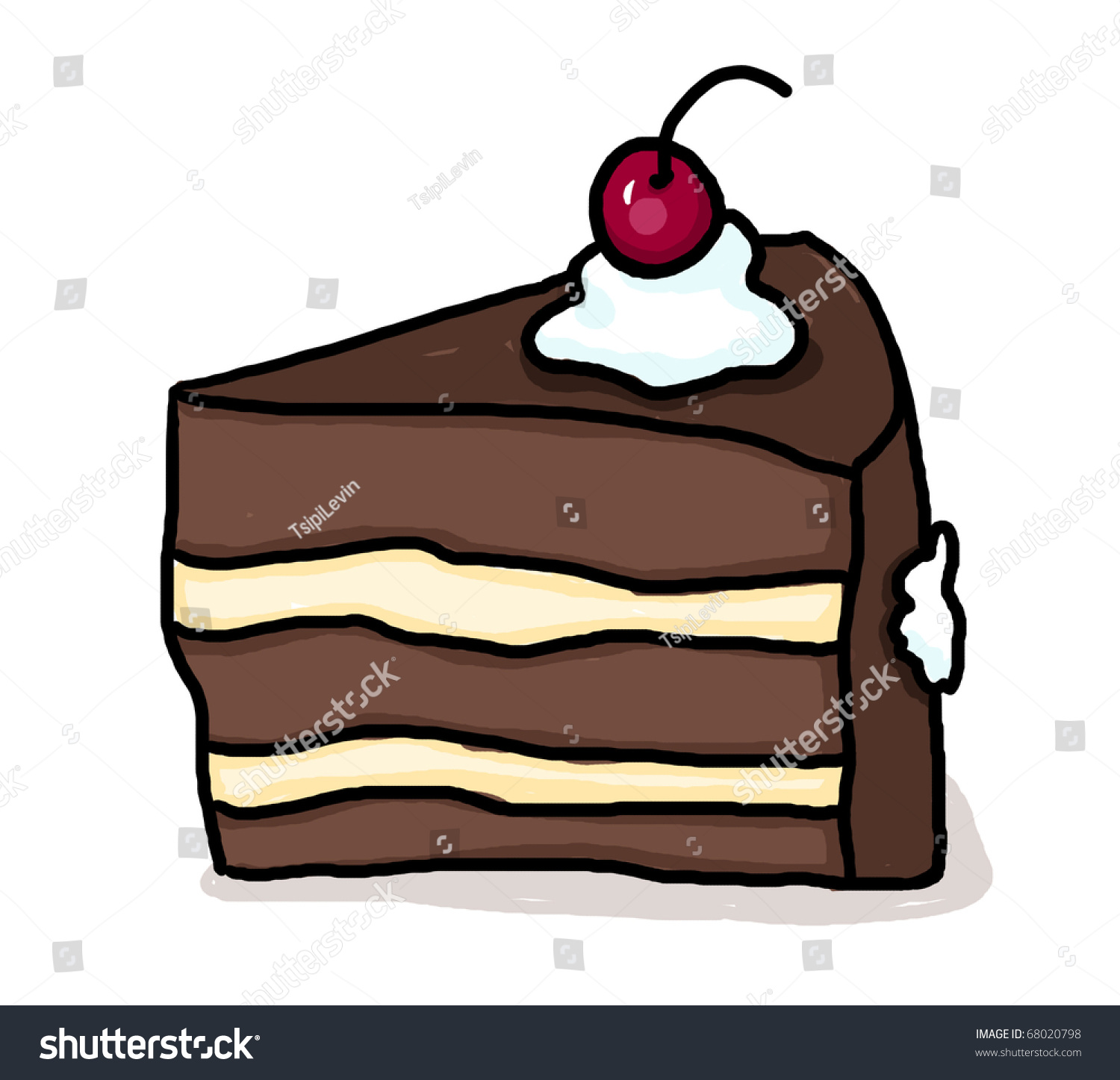 Slice Cake Illustration Stock Illustration 68020798 - Shutterstock