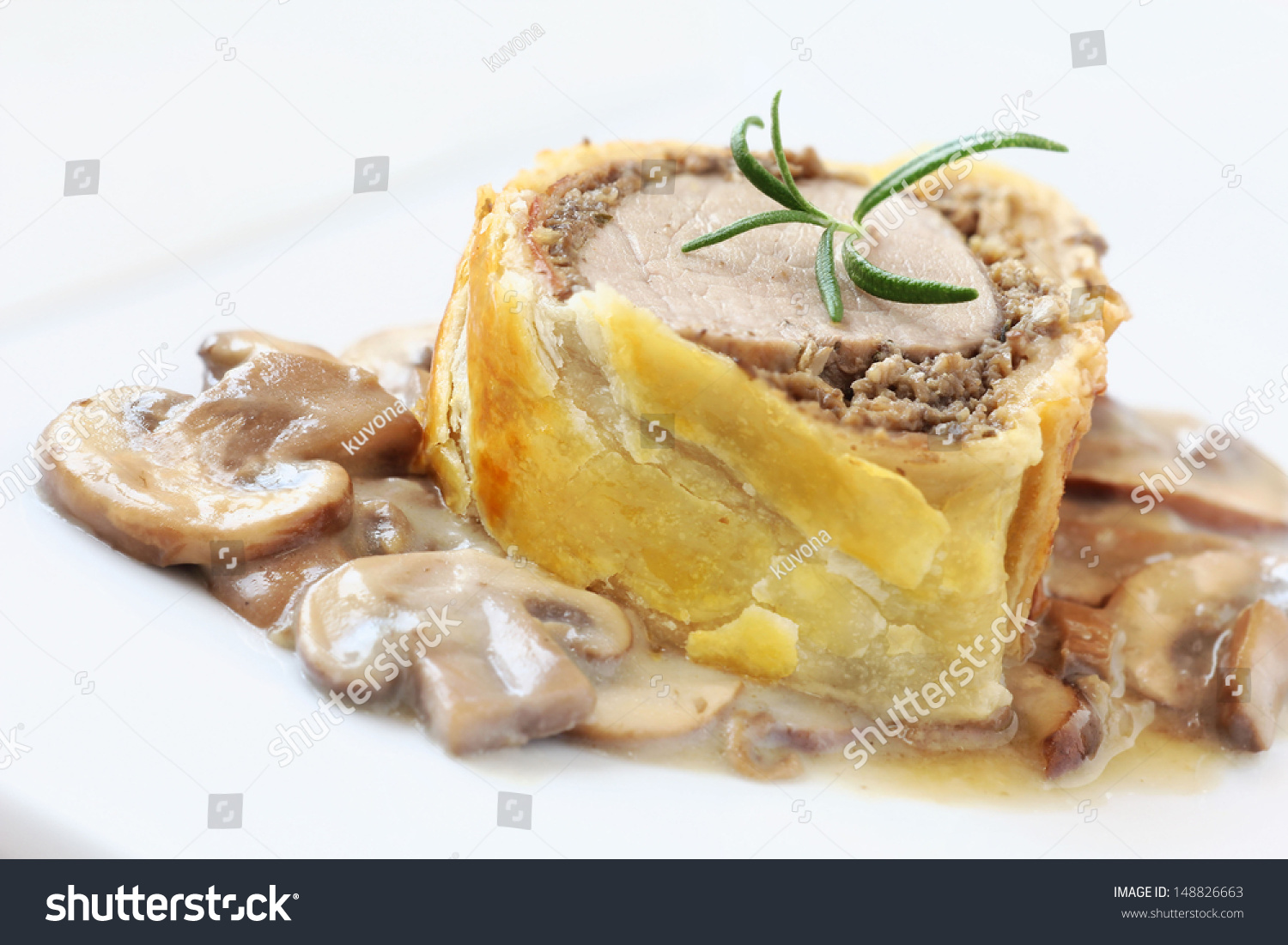 Pork wellington with pate