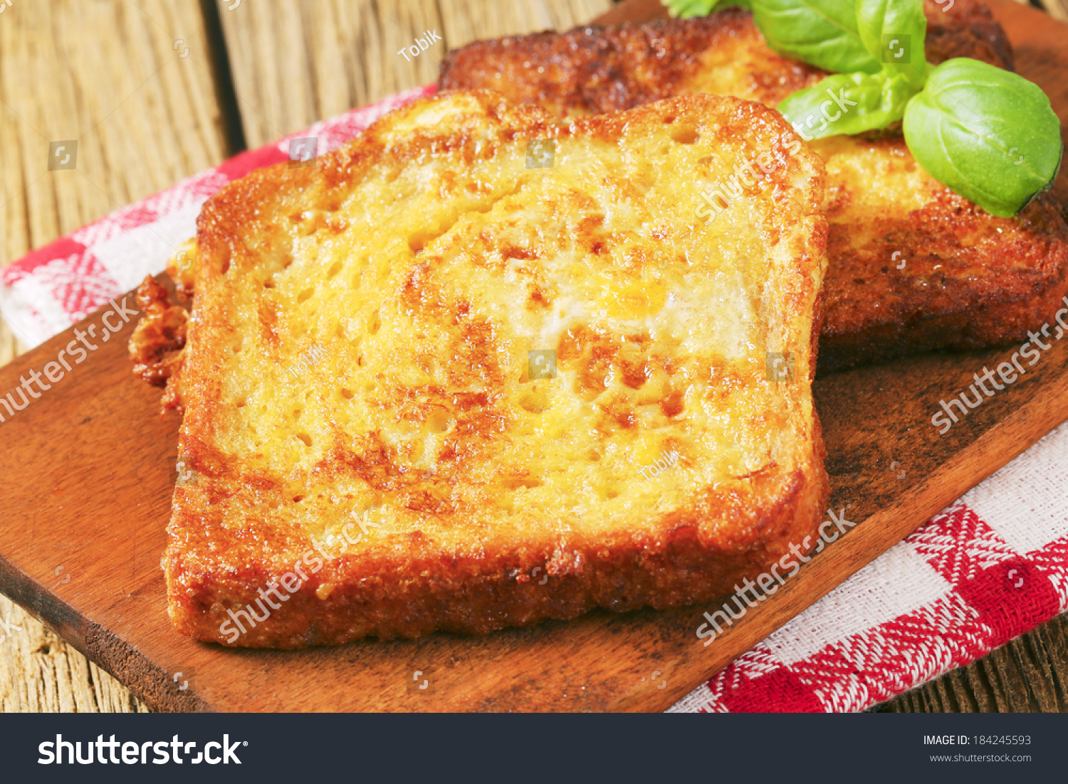 Slice Toast Bread Coated Egg Stock Photo 184245593 - Shutterstock