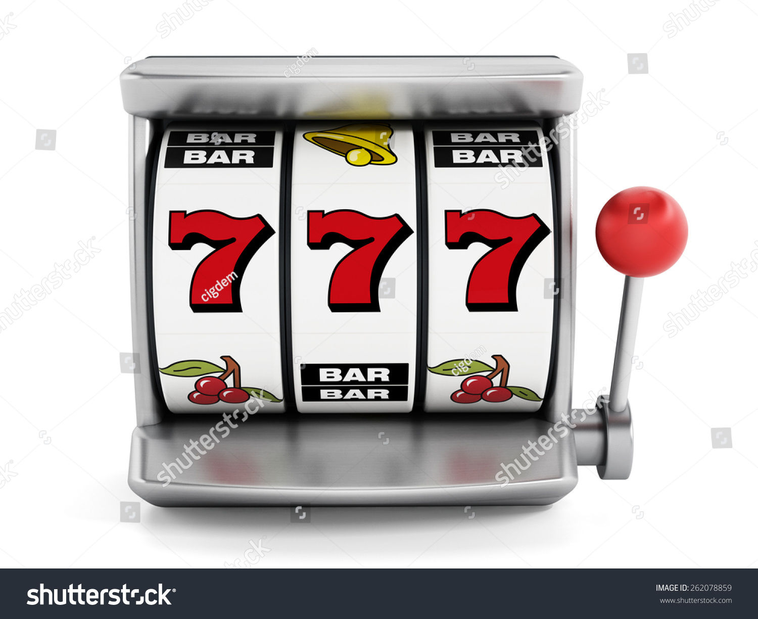 Slot Machine Three Sevens Isolated On Stock Illustration 262078859 ...