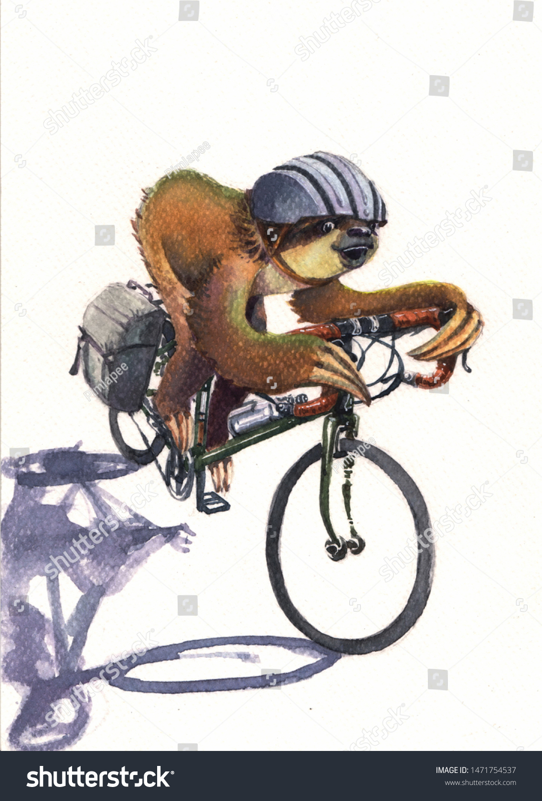 sloth riding a bike