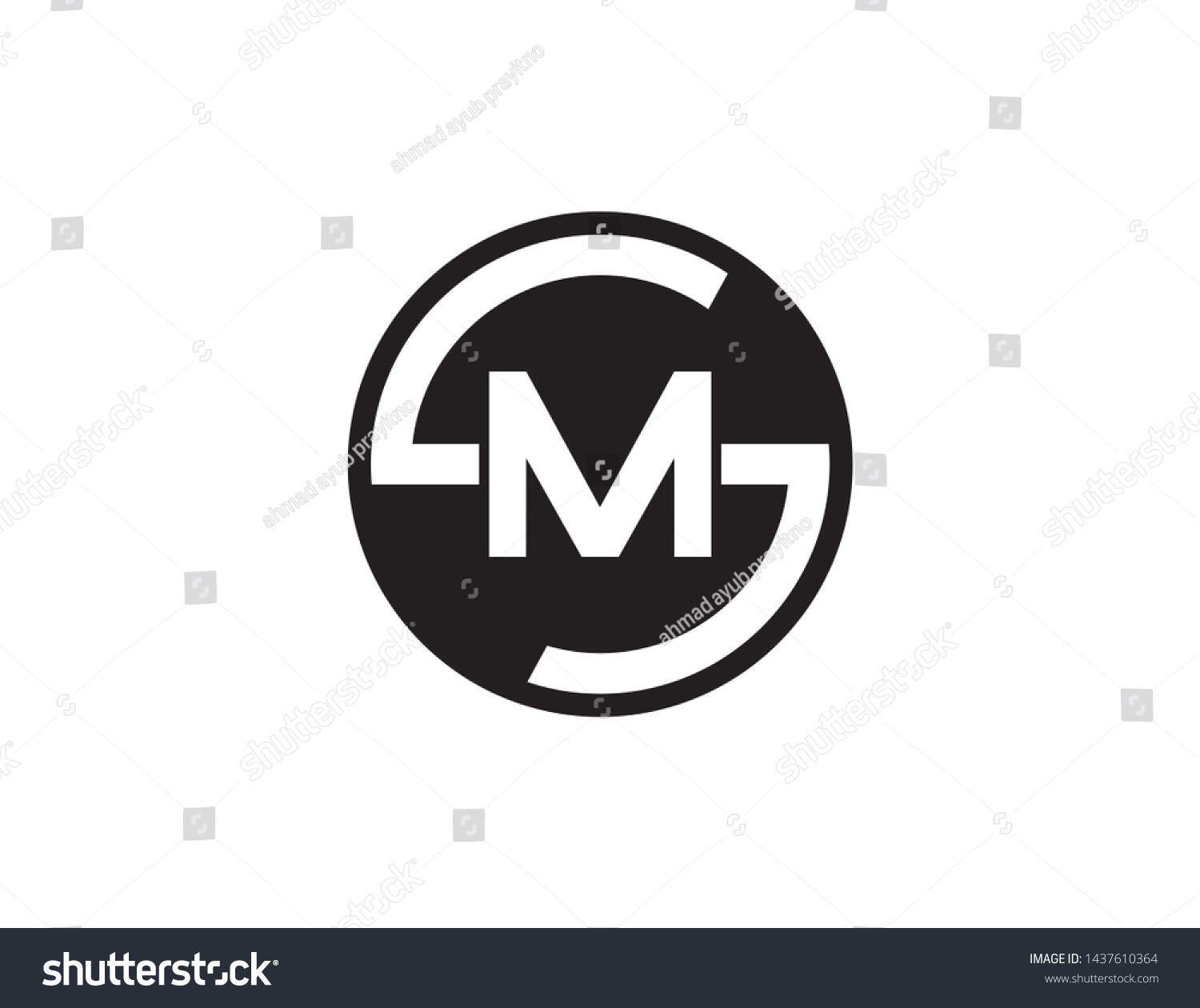 Sm Original Monogram Logo Design Stock Illustration 1437610364