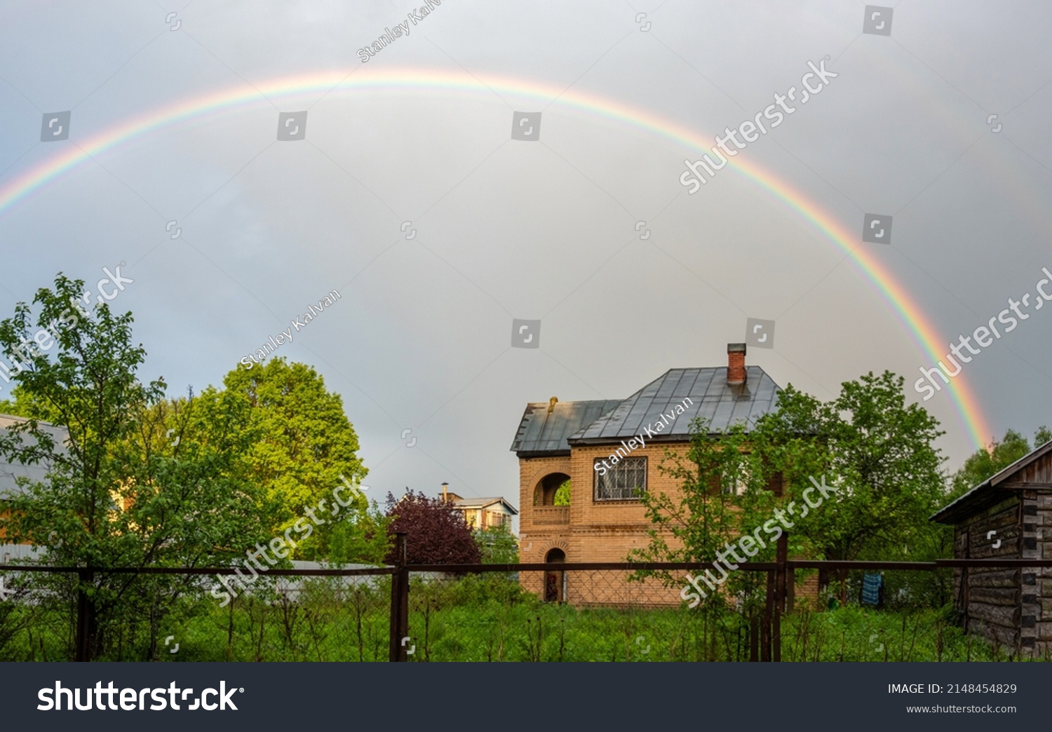 small-country-house-on-summer-evening-stock-photo-2148454829-shutterstock