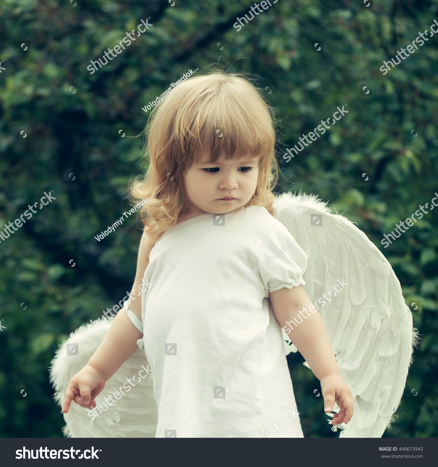 Small Cute Baby Boy Blonde Long Stock Photo Edit Now 440673943