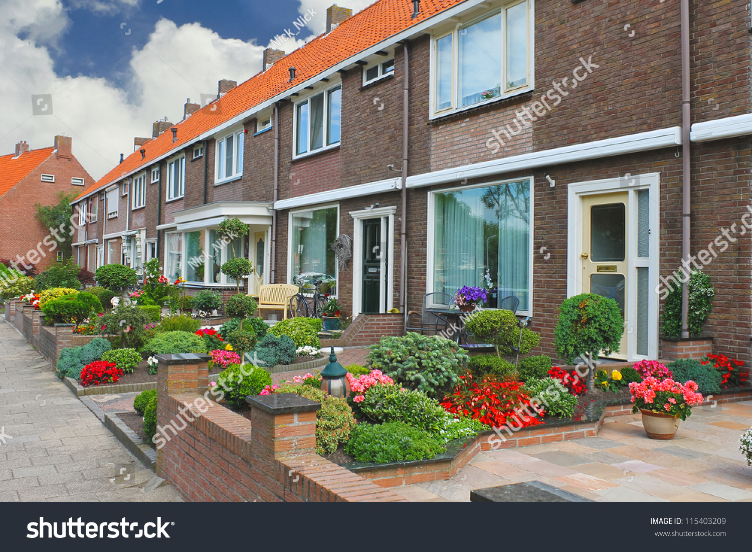 stock-photo-small-garden-in-front-of-the