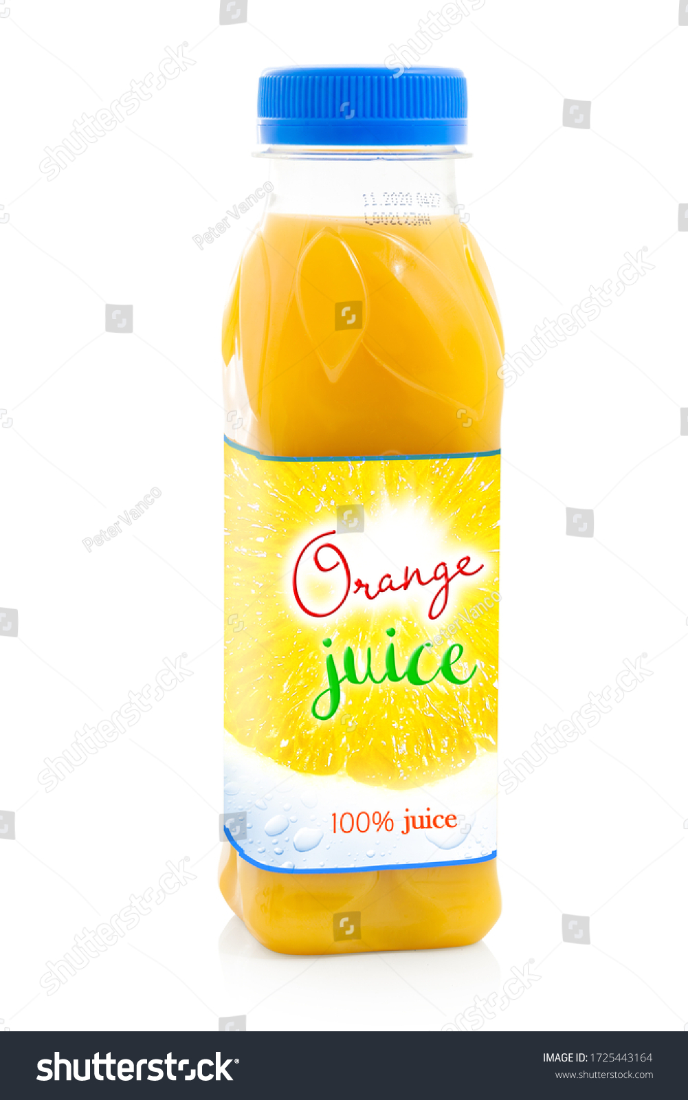 small bottle of orange juice