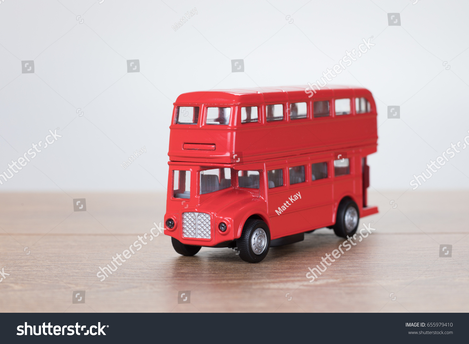 red double decker bus toy