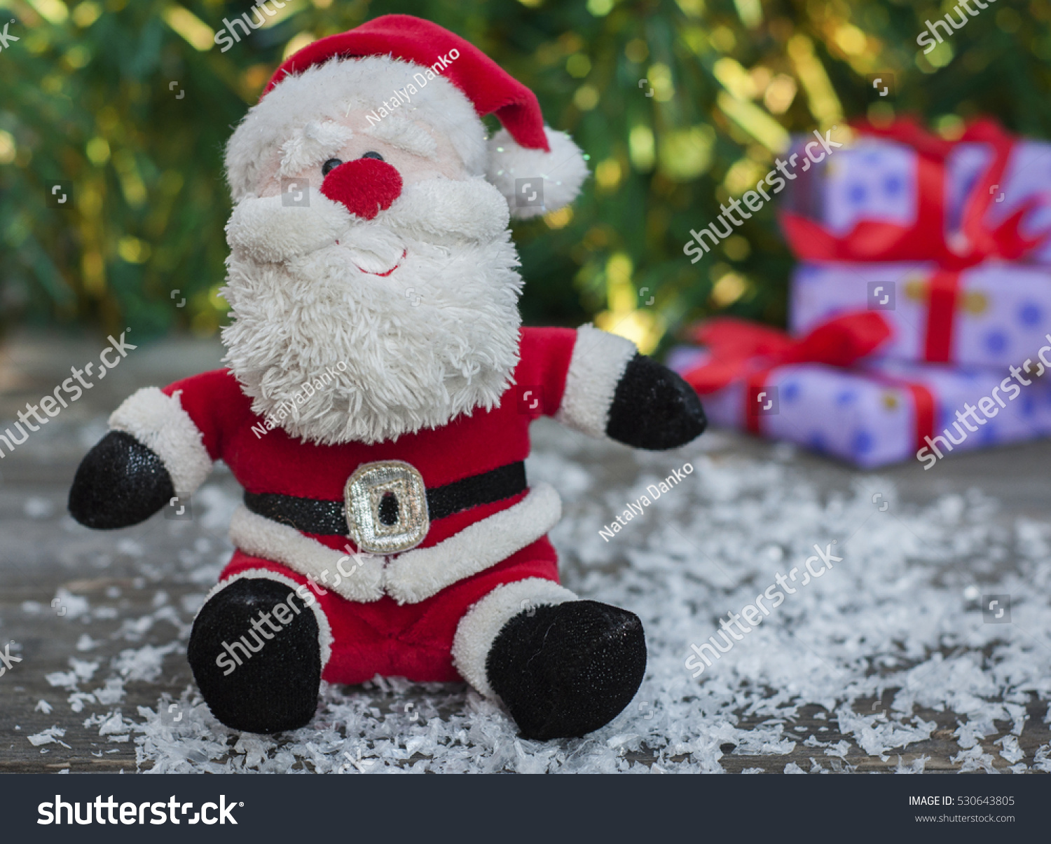 small stuffed santa claus