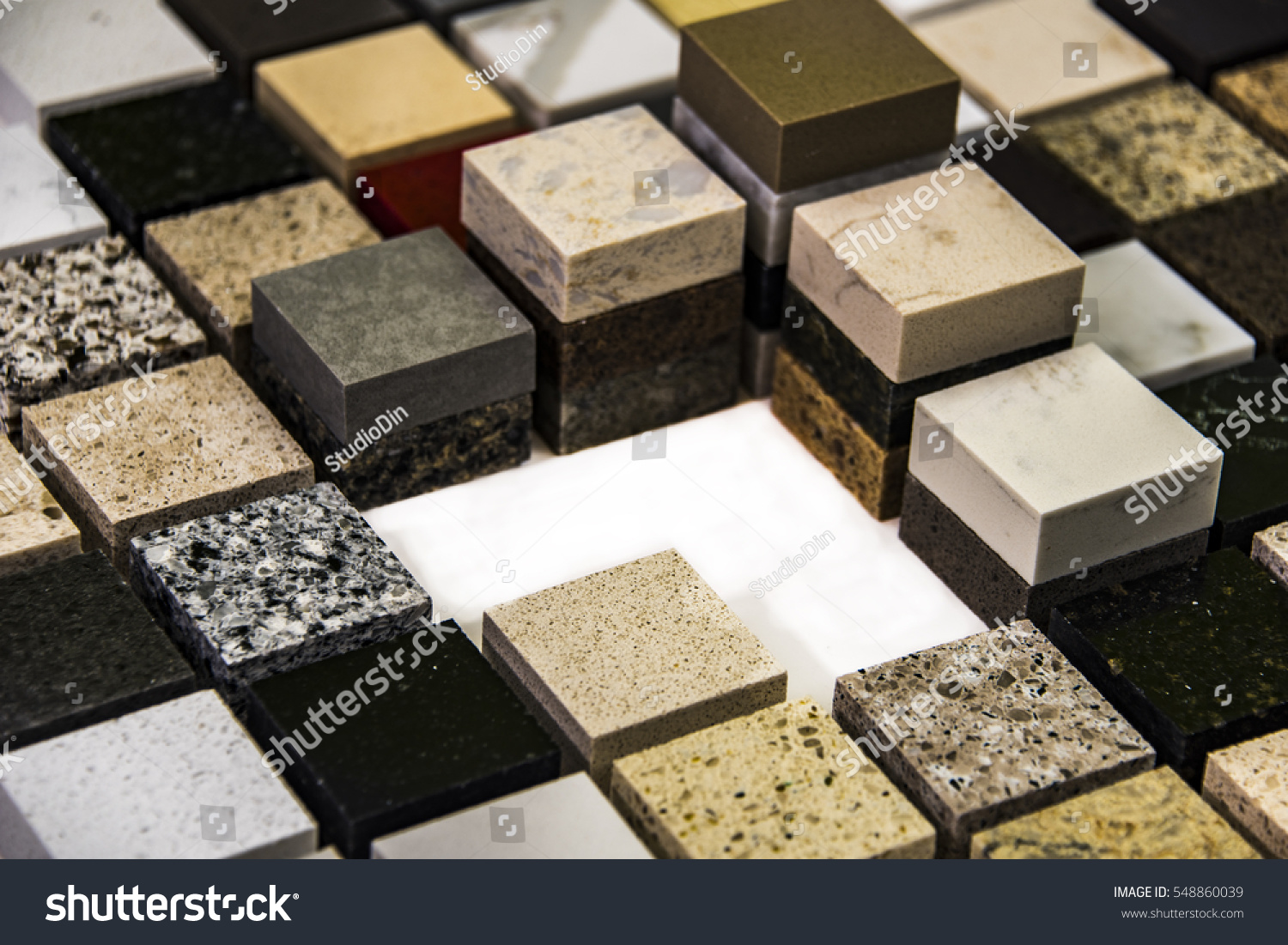 Small Square Samples Granite Marble Kitchen Stock Photo Edit Now