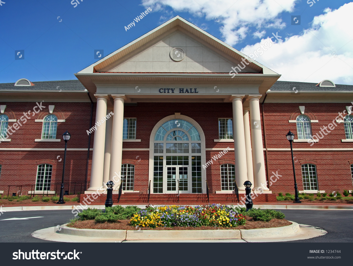 Small Town City Hall Building Stock Photo 1234744 - Shutterstock