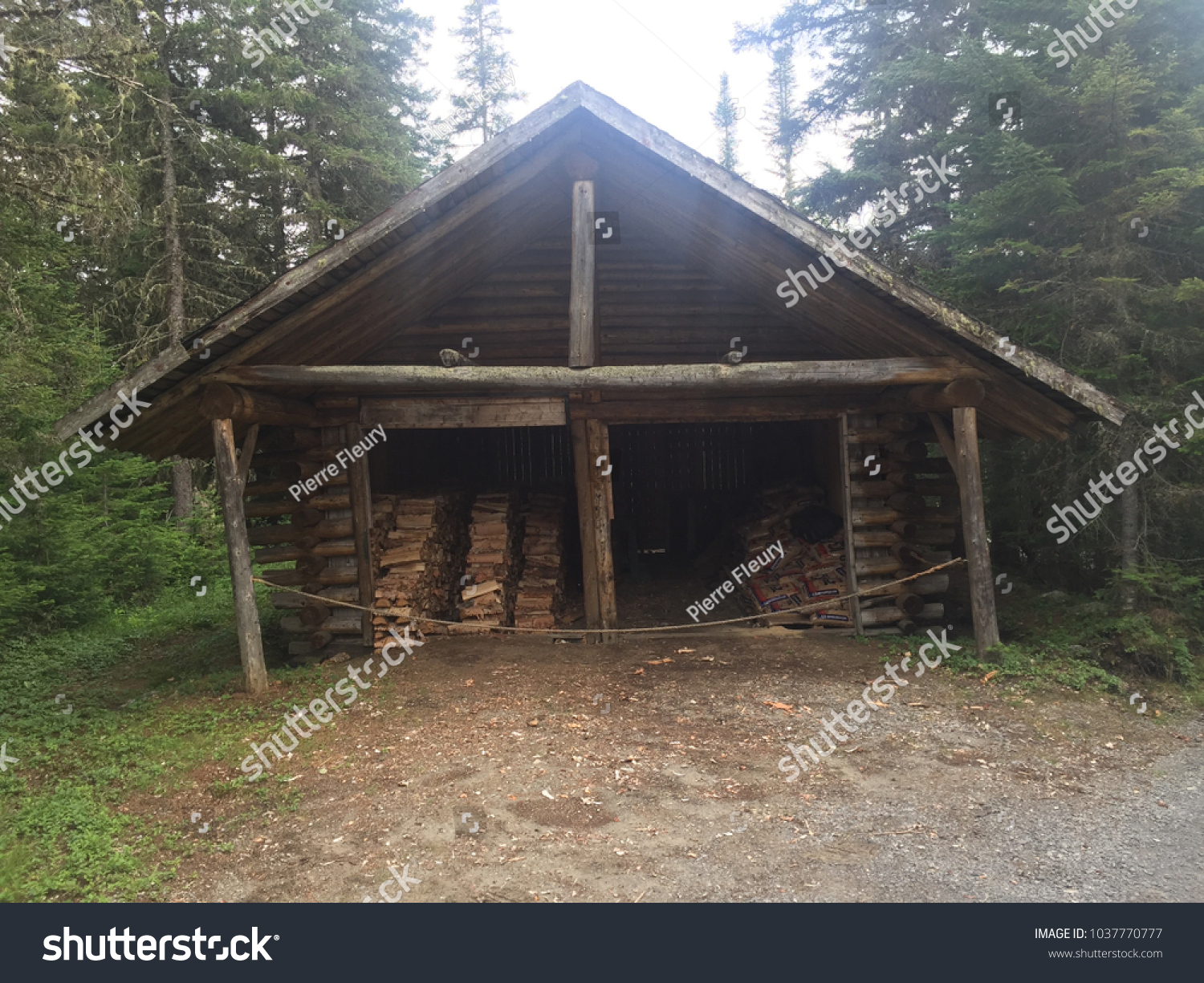 Small Wood Storage Building Fire Wood Stock Photo Edit Now