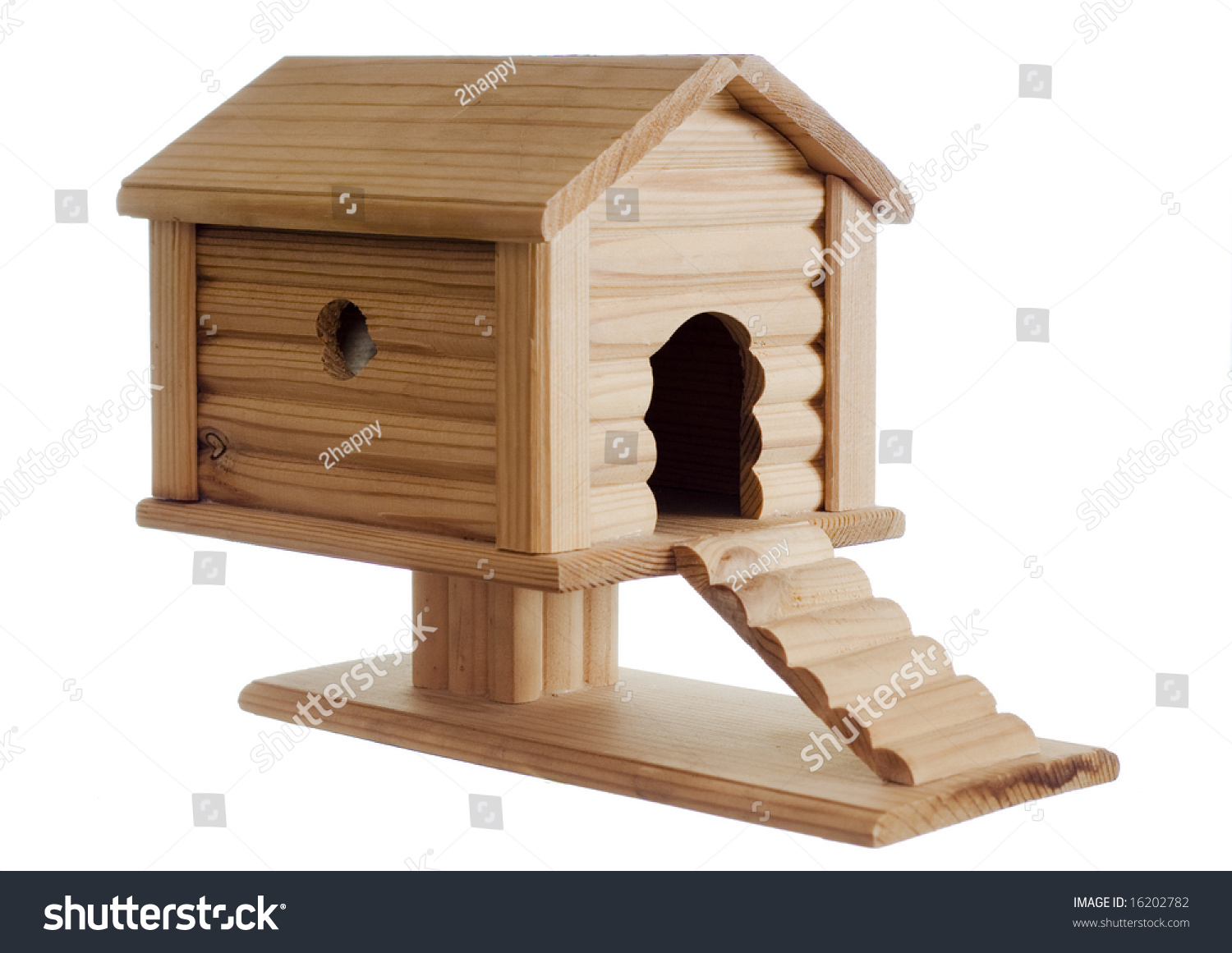 small wooden house toy