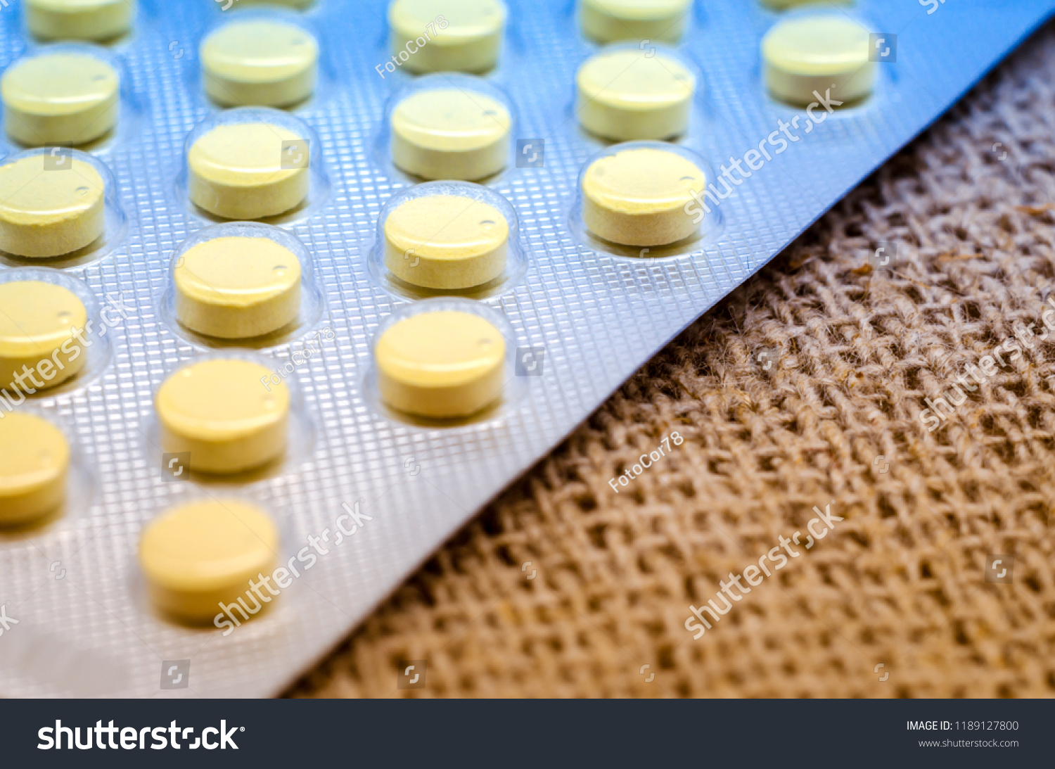 Download Small Yellow Pills Blister Package On Stock Photo Edit Now 1189127800 Yellowimages Mockups
